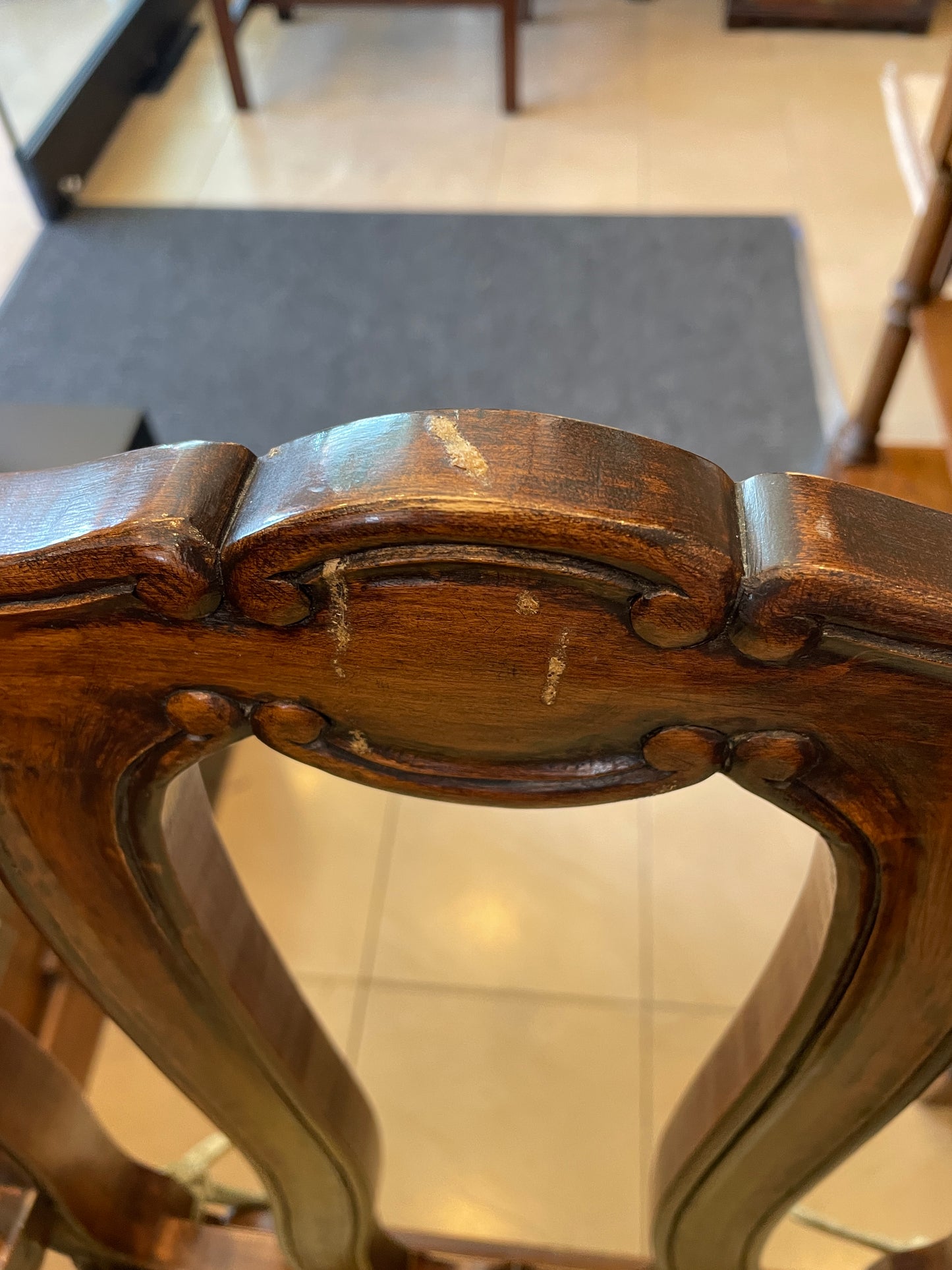 Set of 6 Pierre Colletier Reproduction Louis XV Caned Seat Dining Chairs (0NW00J)
