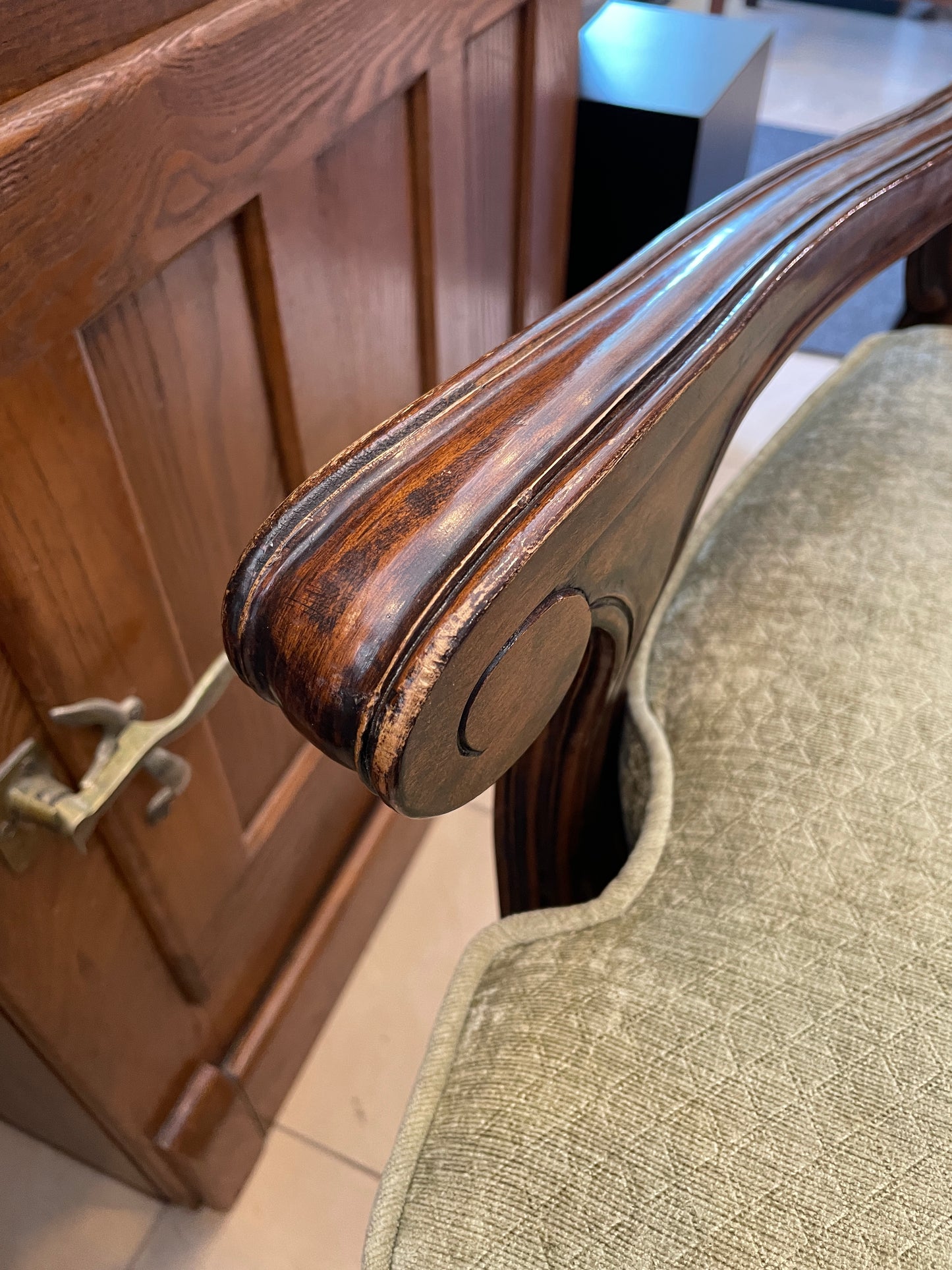 Set of 6 Pierre Colletier Reproduction Louis XV Caned Seat Dining Chairs (0NW00J)