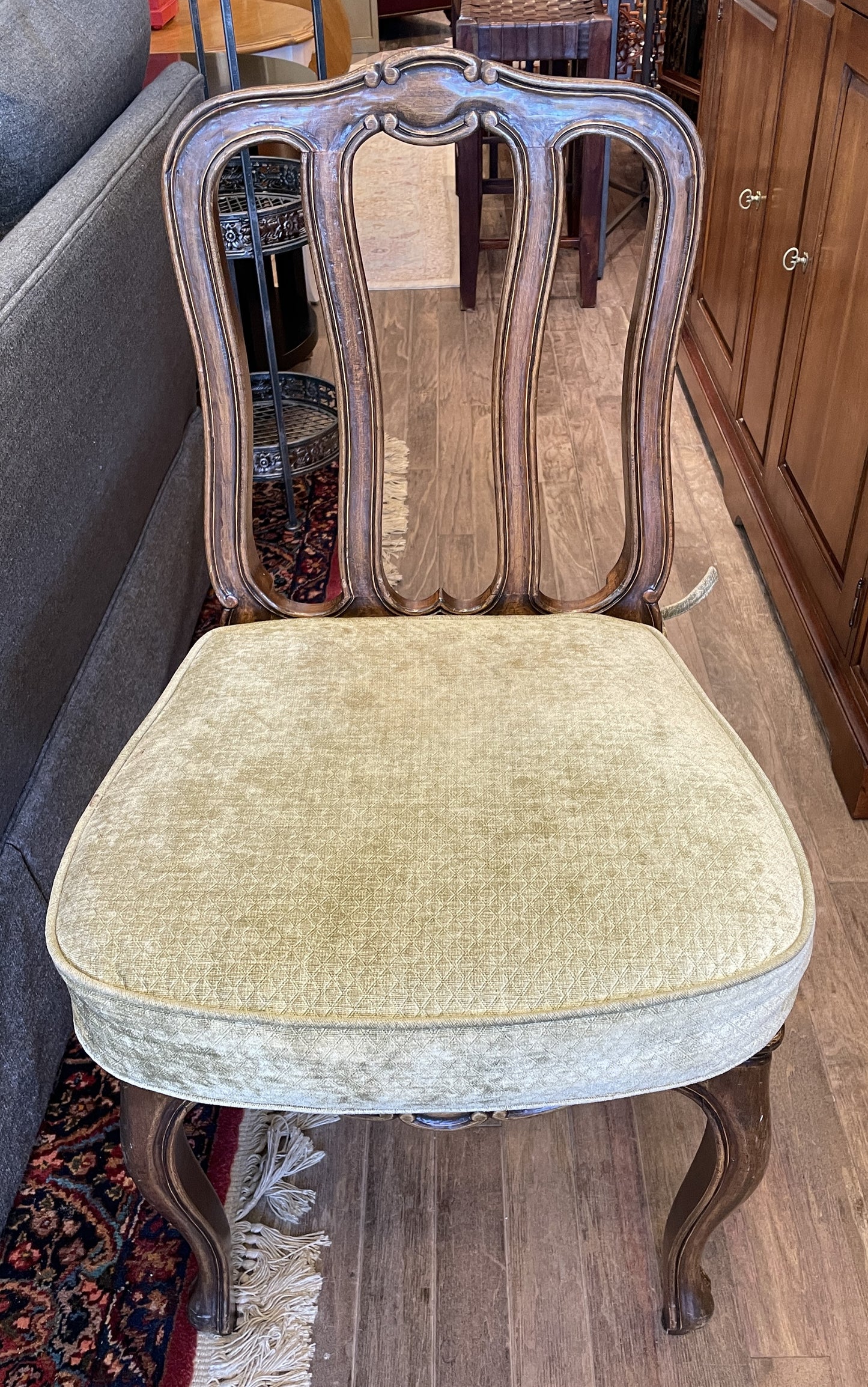 Set of 6 Pierre Colletier Reproduction Louis XV Caned Seat Dining Chairs (0NW00J)