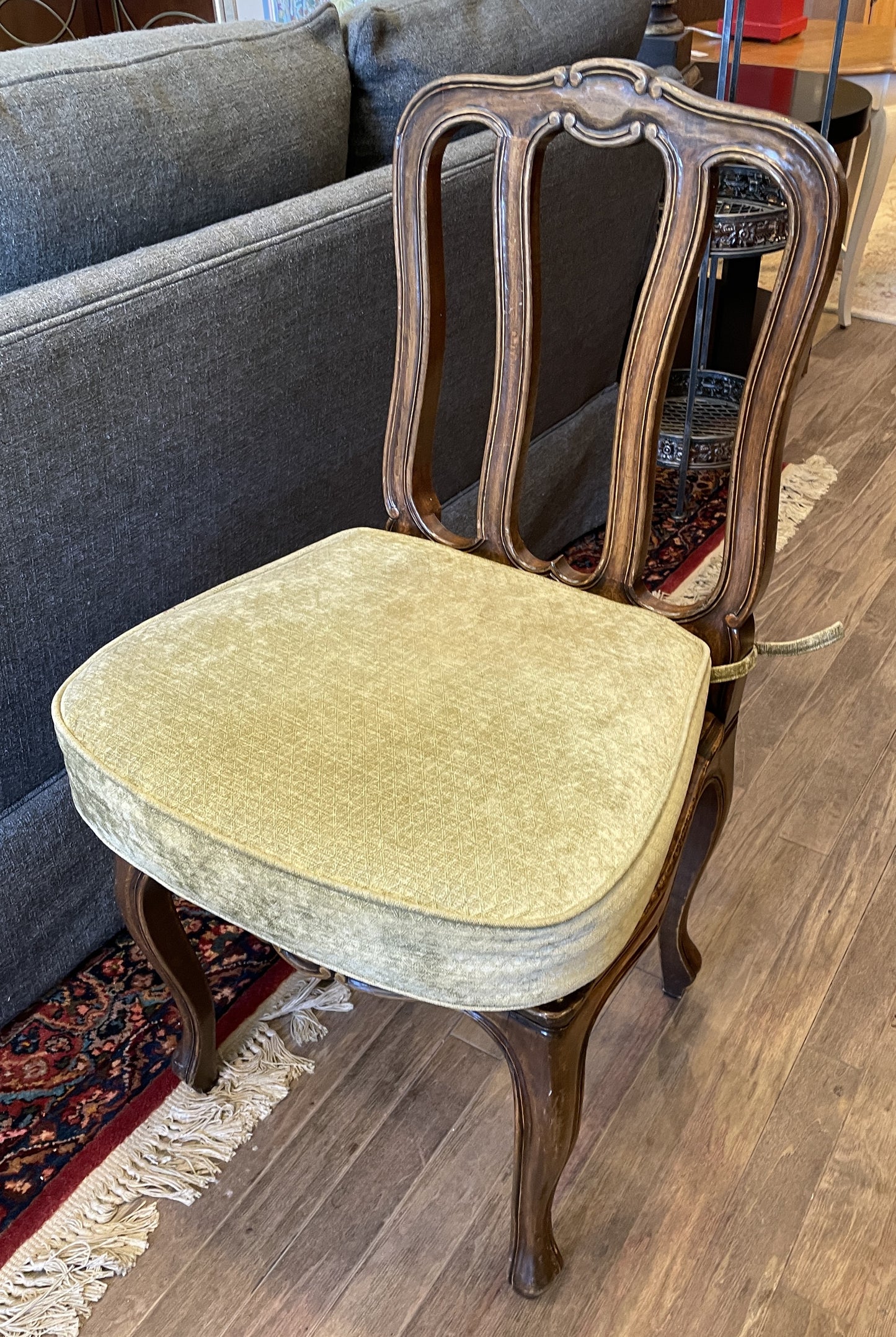 Set of 6 Pierre Colletier Reproduction Louis XV Caned Seat Dining Chairs (0NW00J)