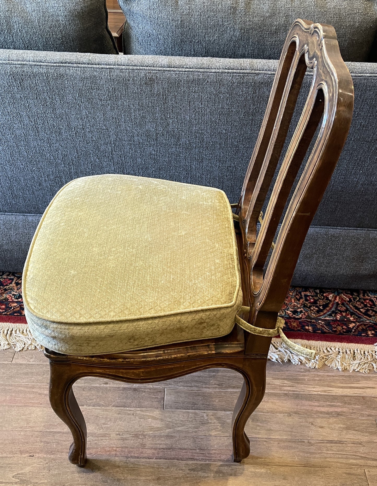 Set of 6 Pierre Colletier Reproduction Louis XV Caned Seat Dining Chairs (0NW00J)