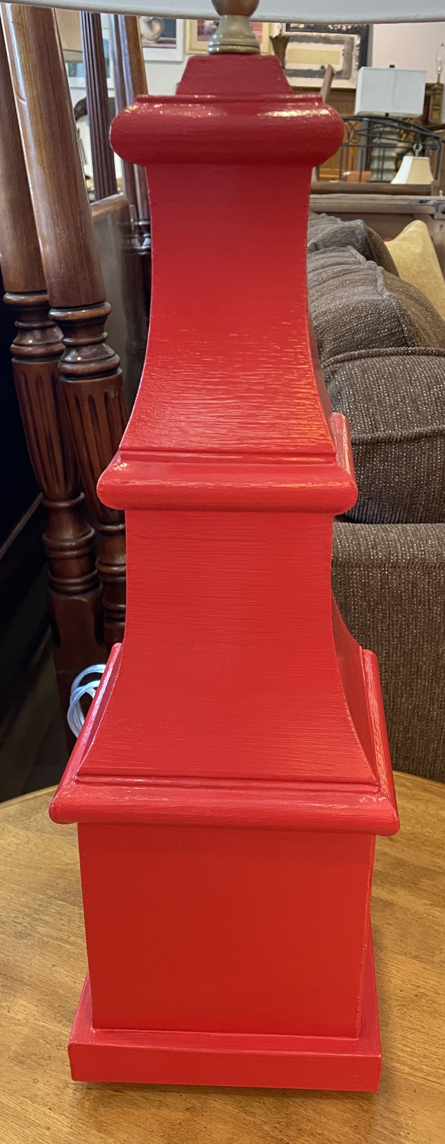 Worlds Away Allegra Lamp in Red, Pagoda Shape (0JC00T)