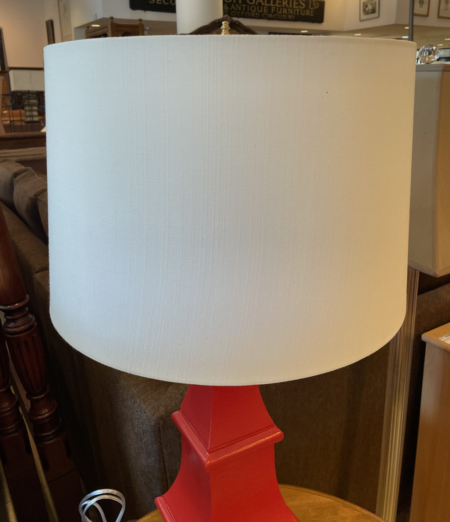 Worlds Away Allegra Lamp in Red, Pagoda Shape (0JC00T)