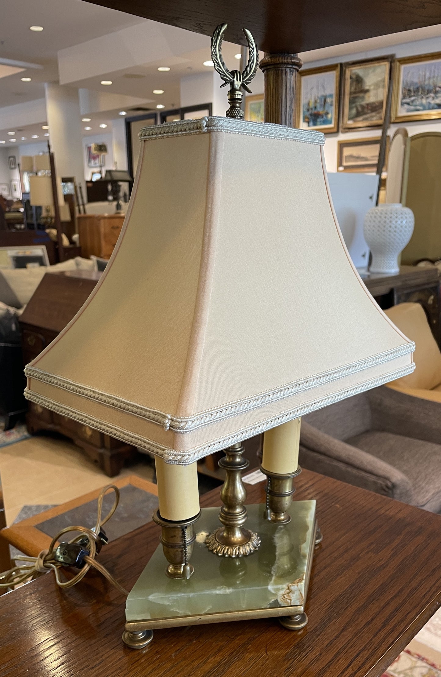 Onyx Base Two Light Lamp (0NW00P)