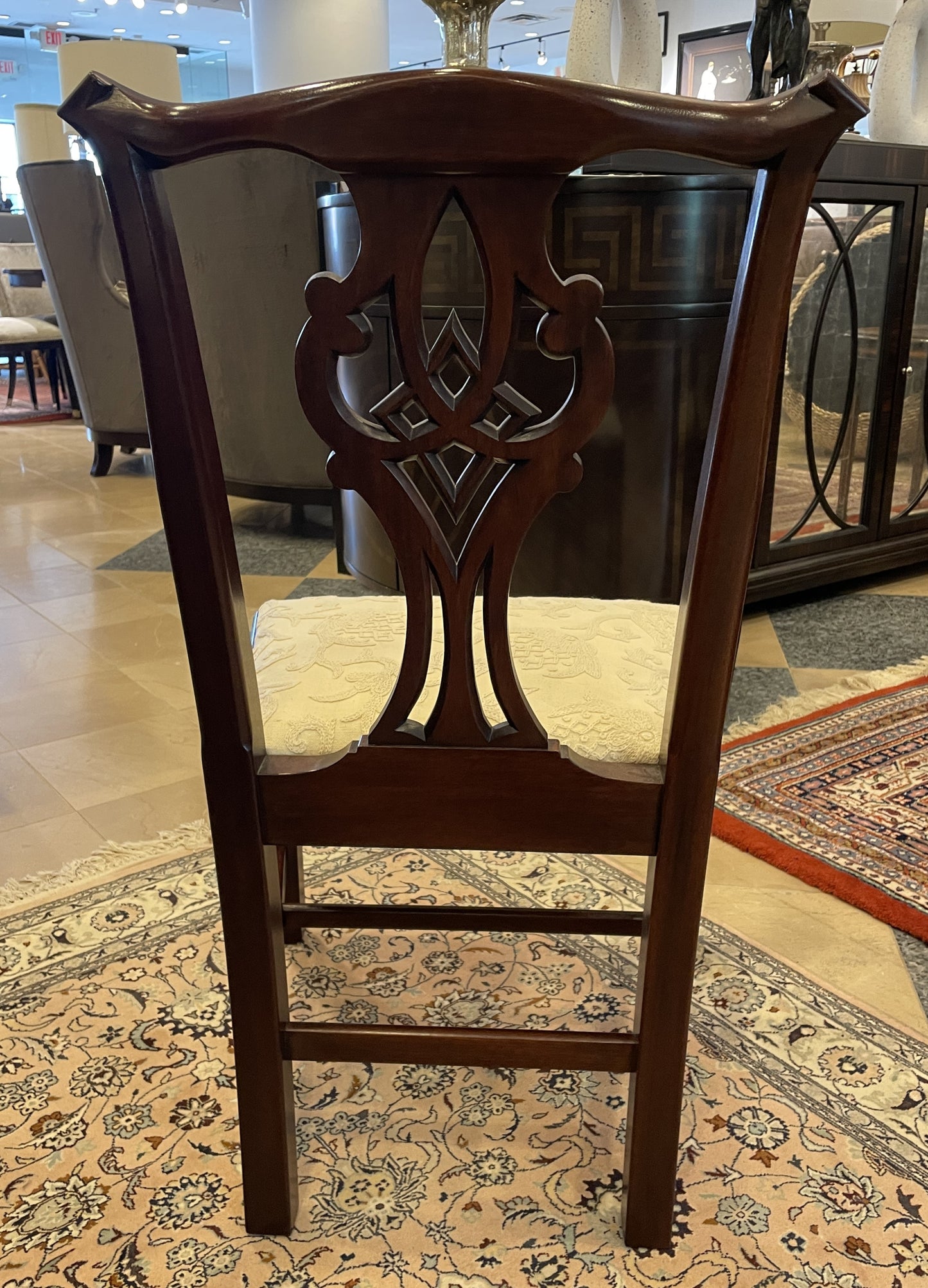 Henkel Harris Chippendale Crewel Dining Chair (0C402L)