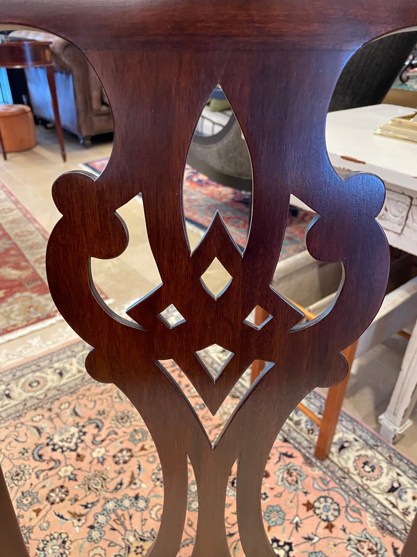 Henkel Harris Chippendale Crewel Dining Chair (0C402L)