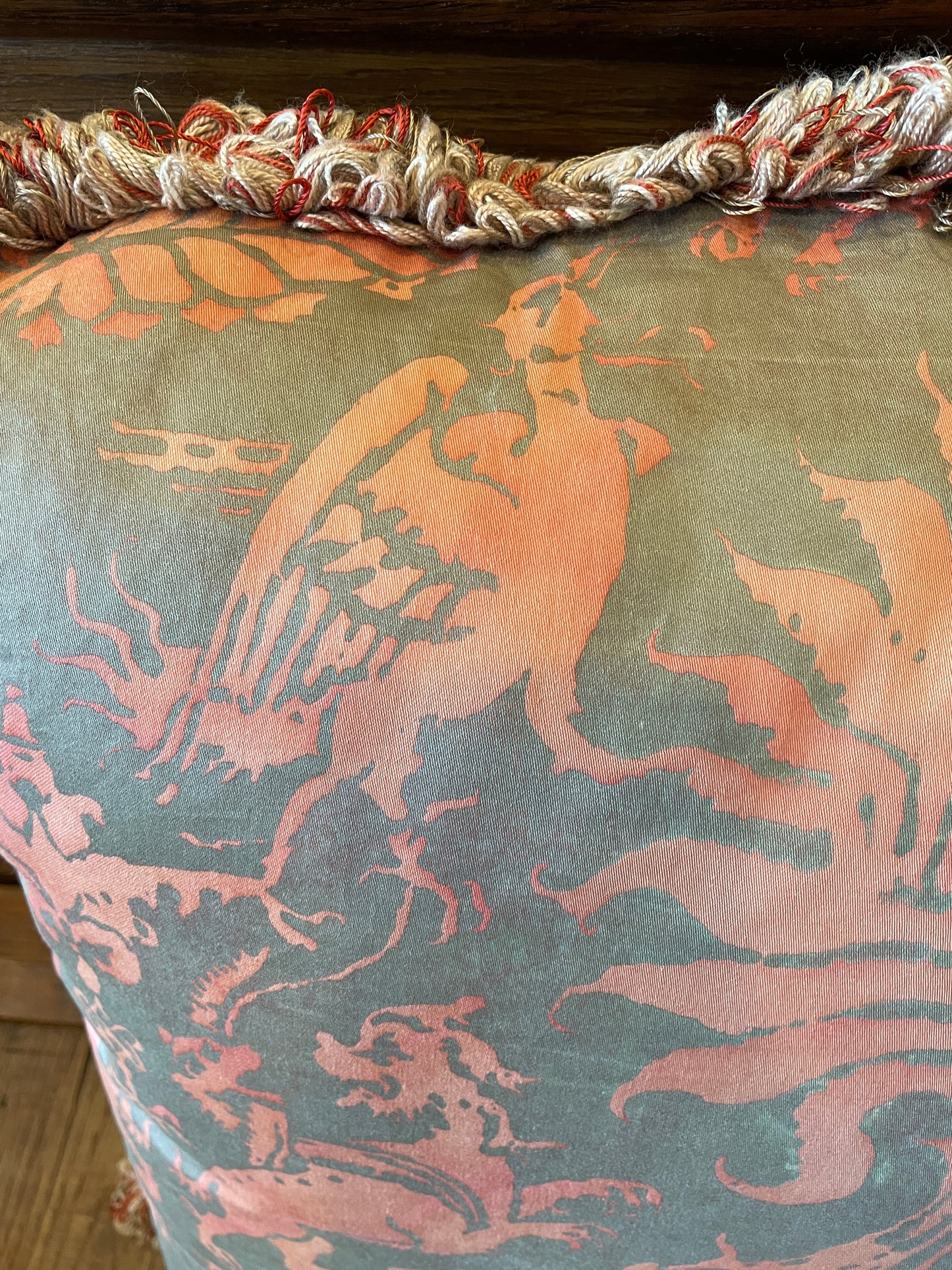 Fortuny Pillow with Dragons (Two available 0KP00U)