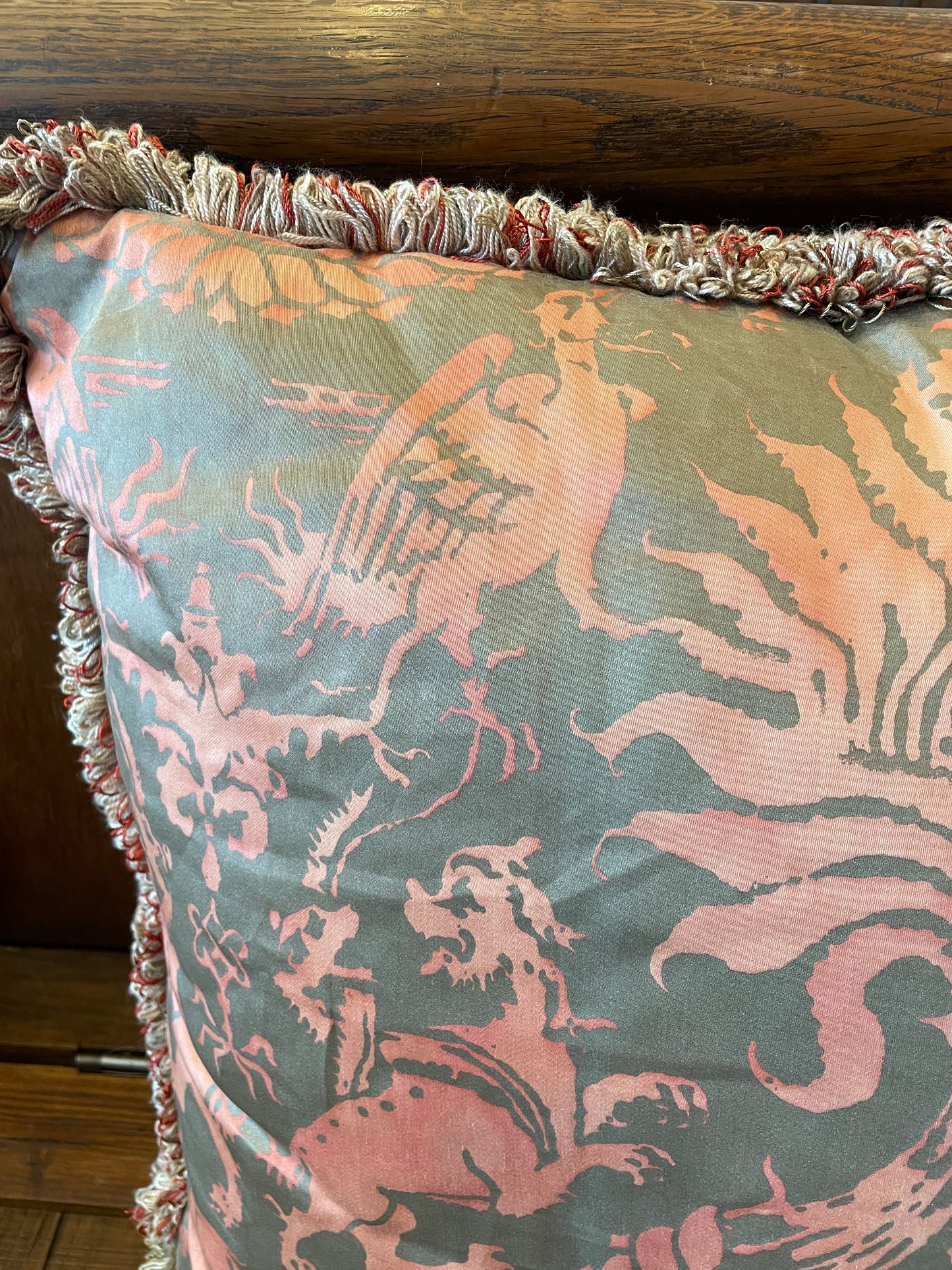 Fortuny Pillow with Dragons (Two available 0KP00U)