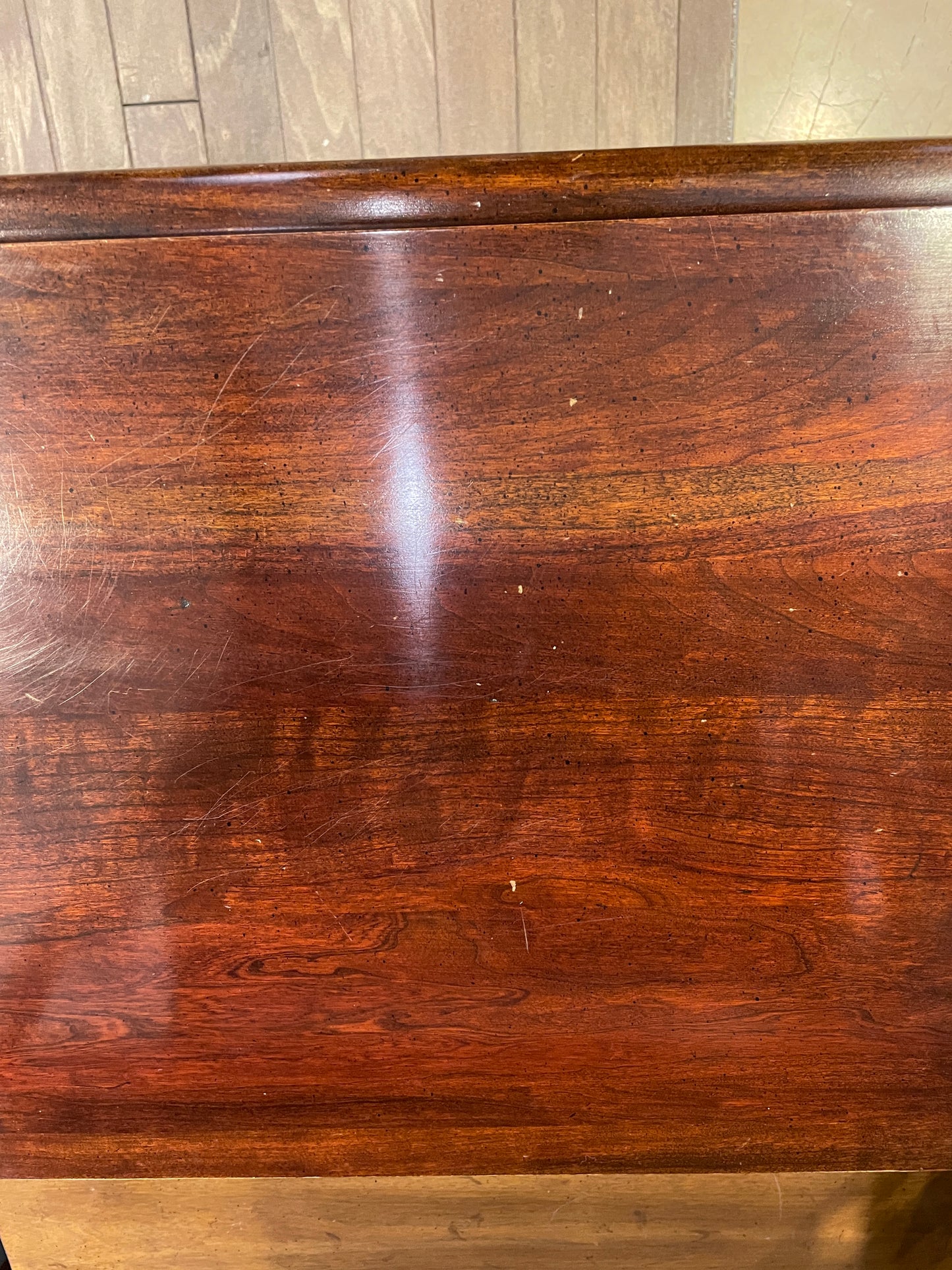 Chippendale Mahogany Three Drawer Nightstand, AS IS (0KC005)