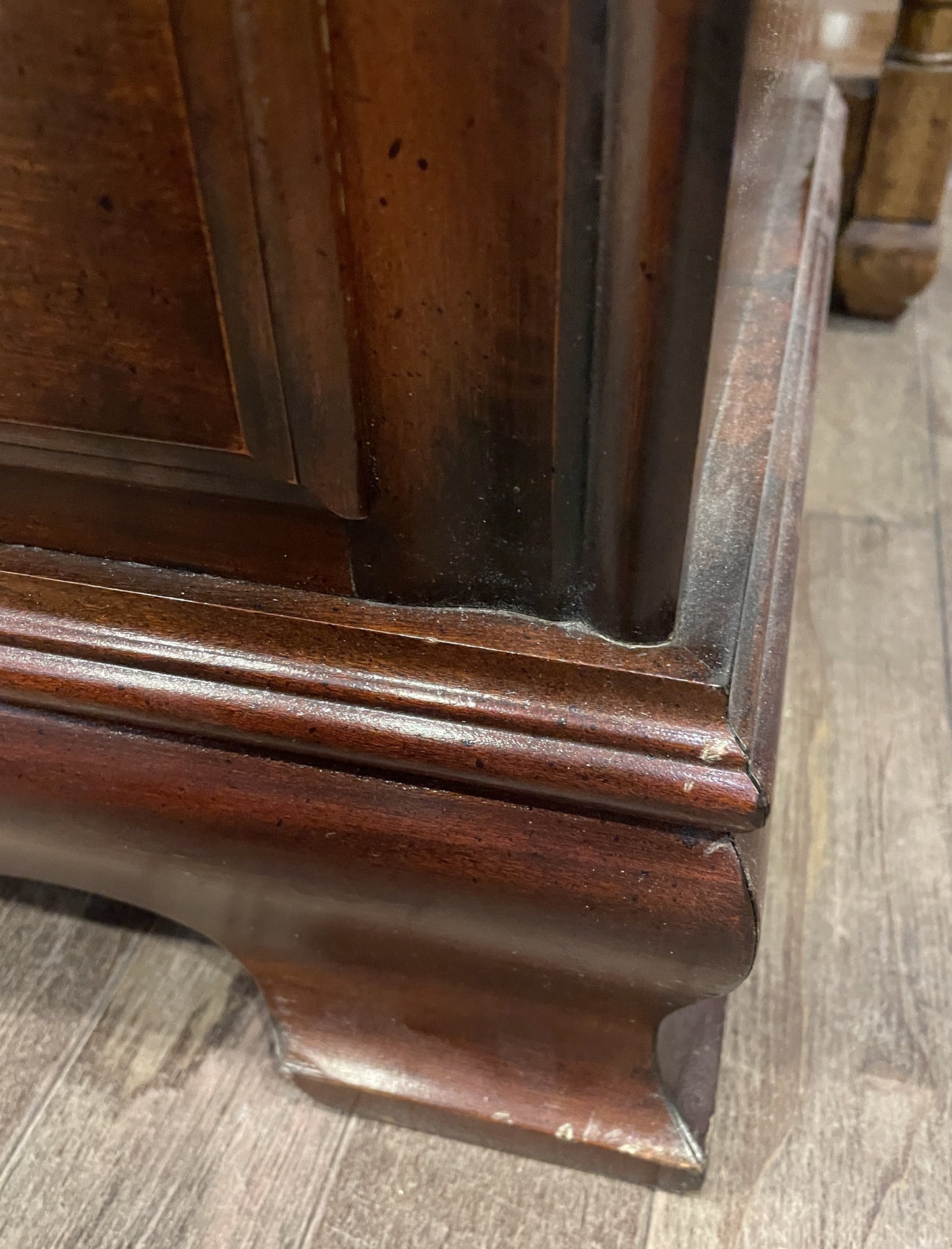 Chippendale Mahogany Three Drawer Nightstand, AS IS (0KC005)