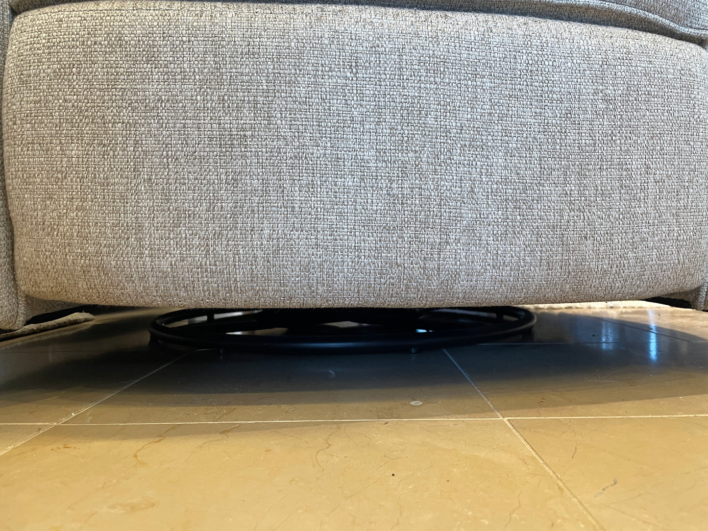 Rounded Swivel Recliner in Gray (Two available 0NX00A, 0NX00B)