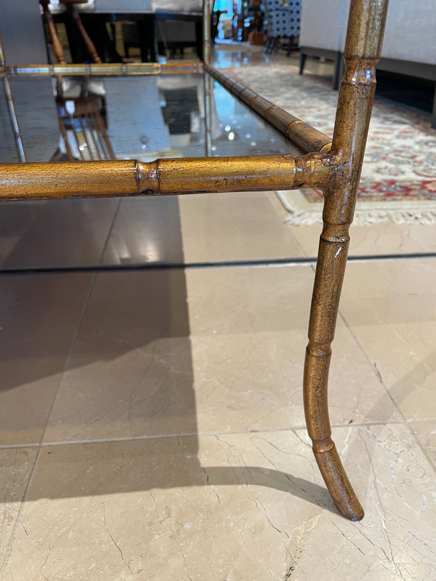 Hollywood Regency Three Tier Mirrored Bar Cart (0KP00V)