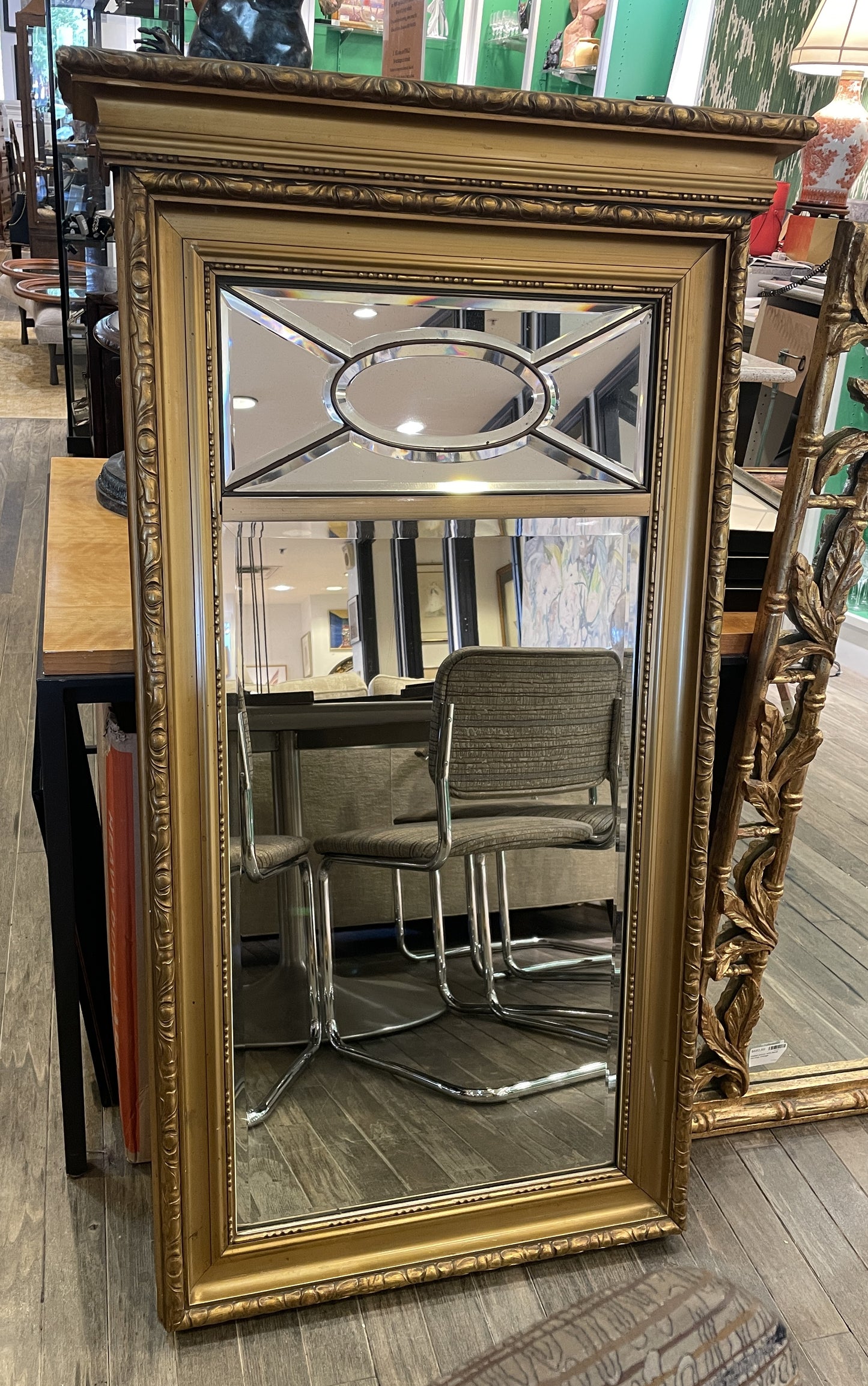 Antique Gilded Trumeau Mirror (0KP00W)
