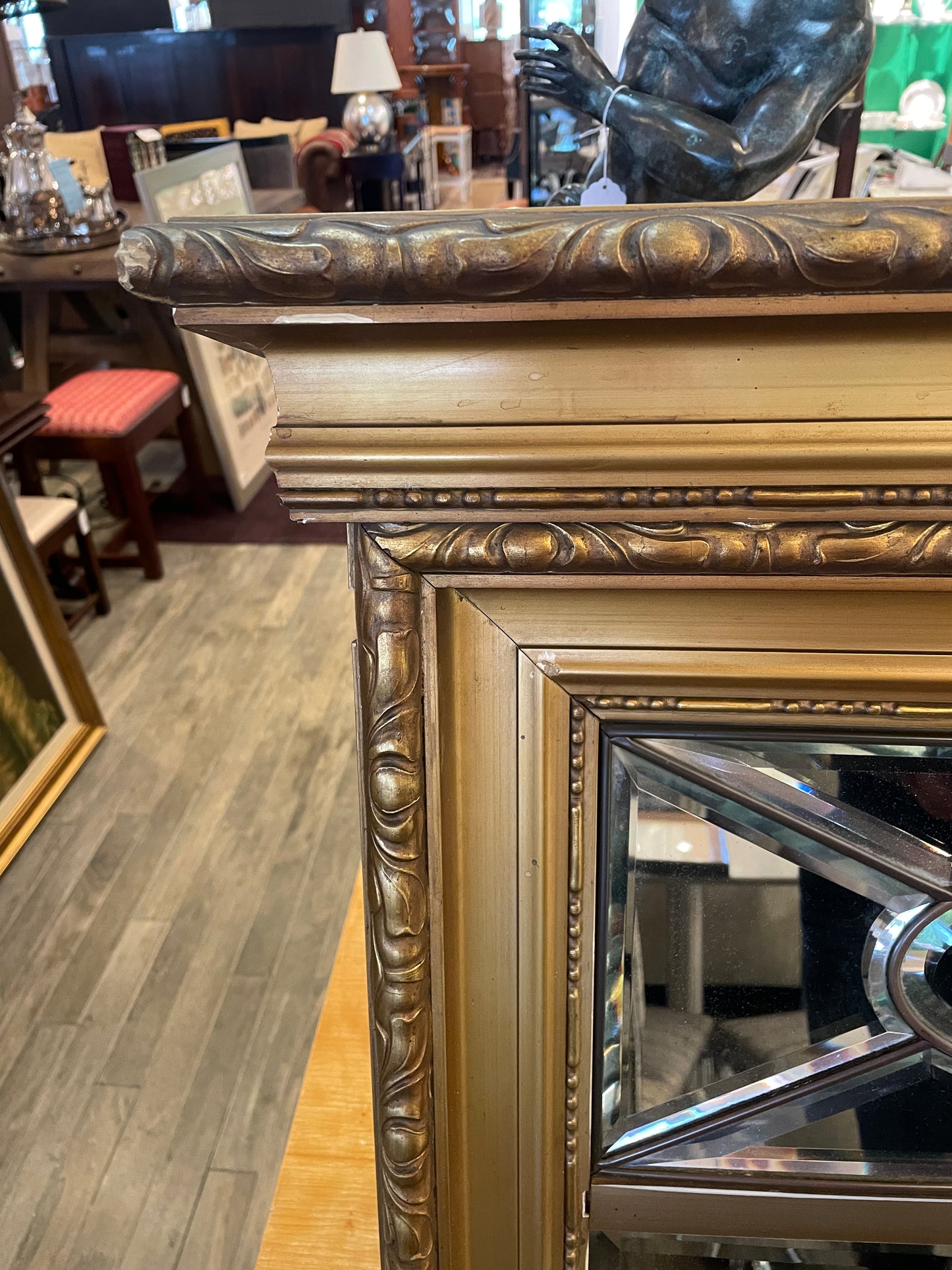 Antique Gilded Trumeau Mirror (0KP00W)