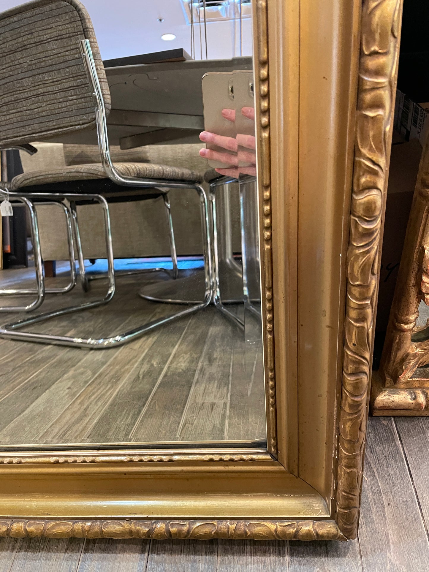 Antique Gilded Trumeau Mirror (0KP00W)