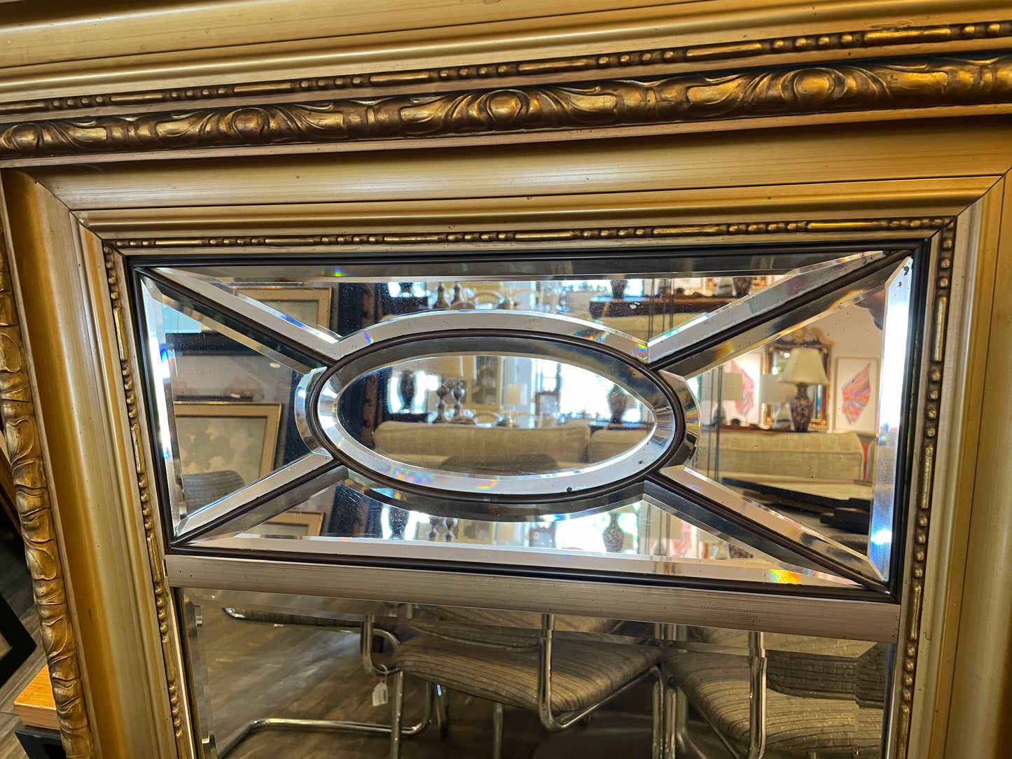 Antique Gilded Trumeau Mirror (0KP00W)