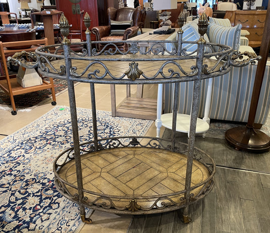 Scrolled Iron Bar Cart AS IS (0AS003)