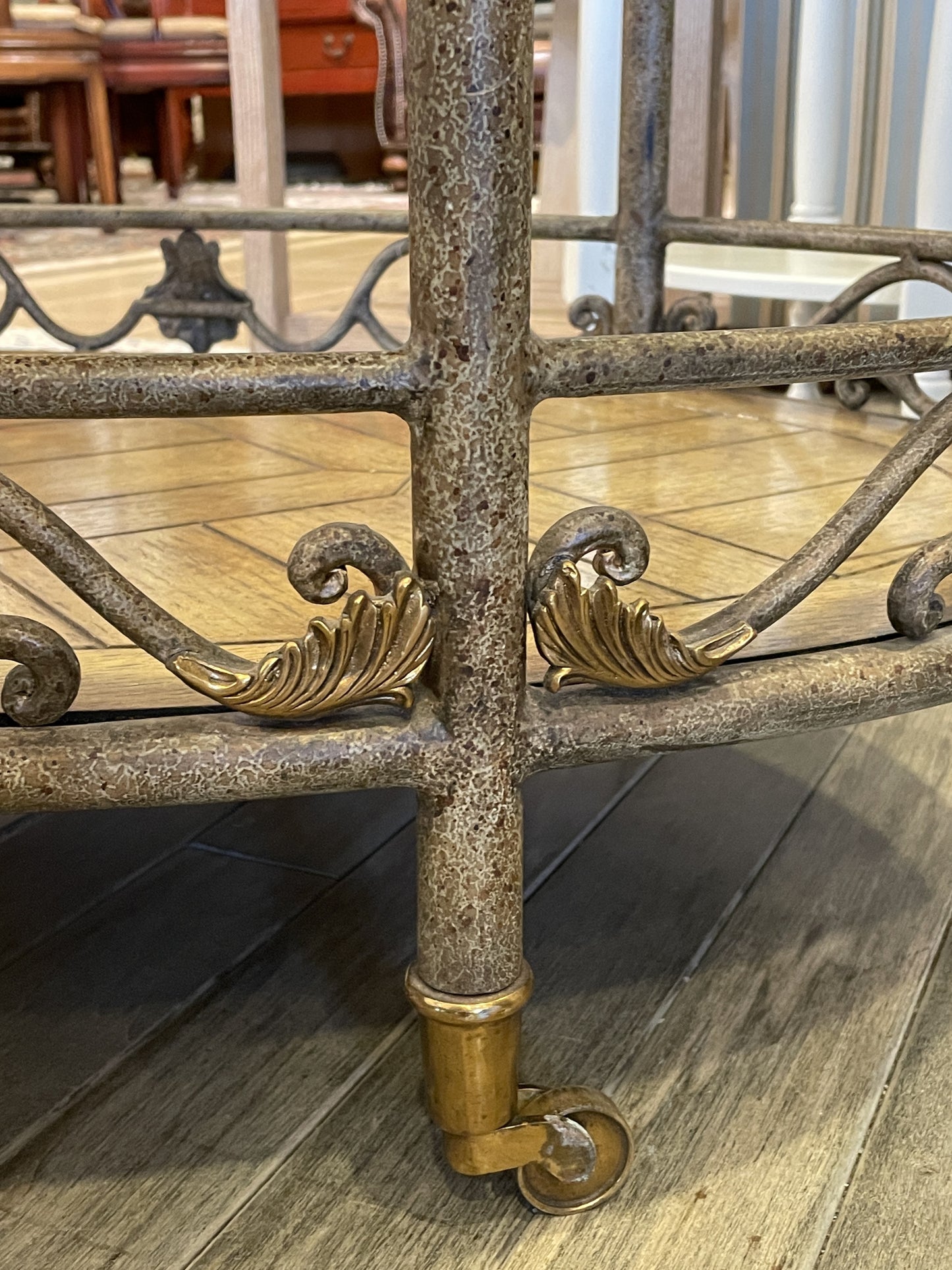 Scrolled Iron Bar Cart AS IS (0AS003)