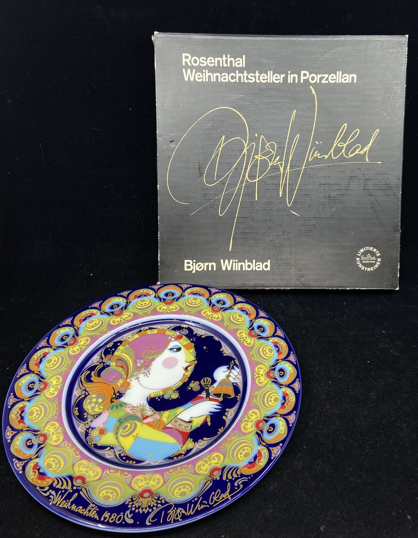 Signed Bjorn Wiinblad Rosenthal Plate (27276)