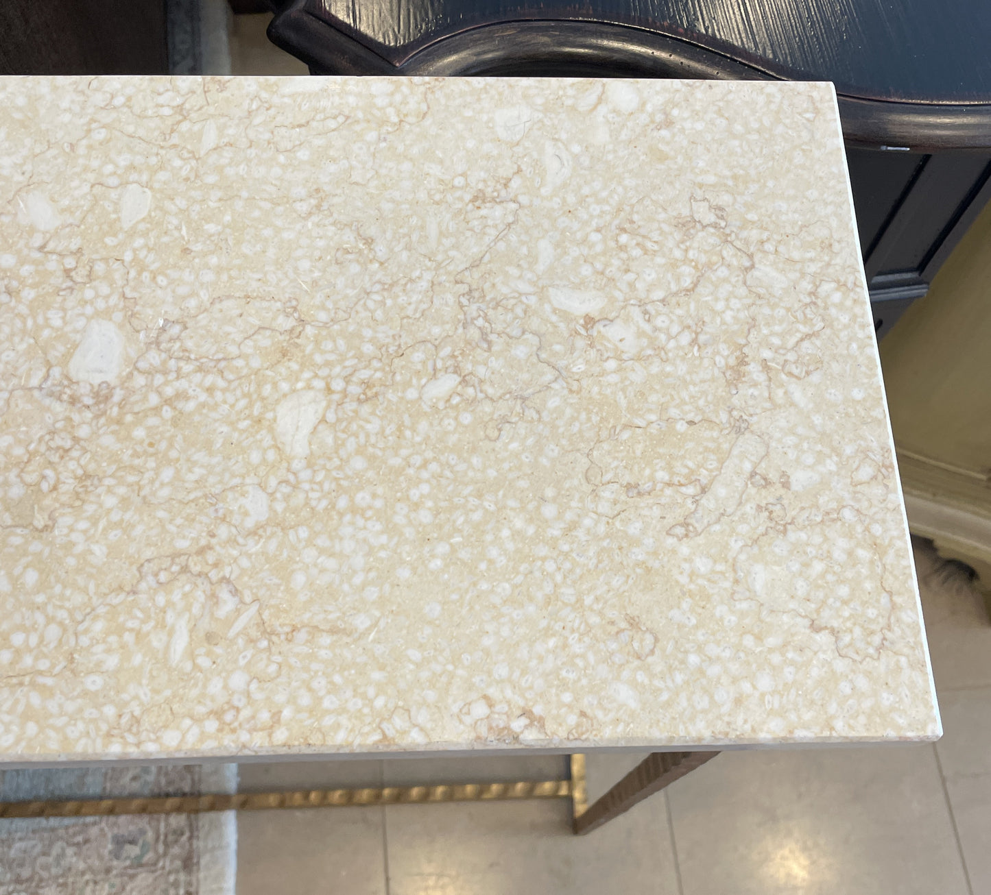 Coastal Home Gold Leaf and Marble Console (0KP010)