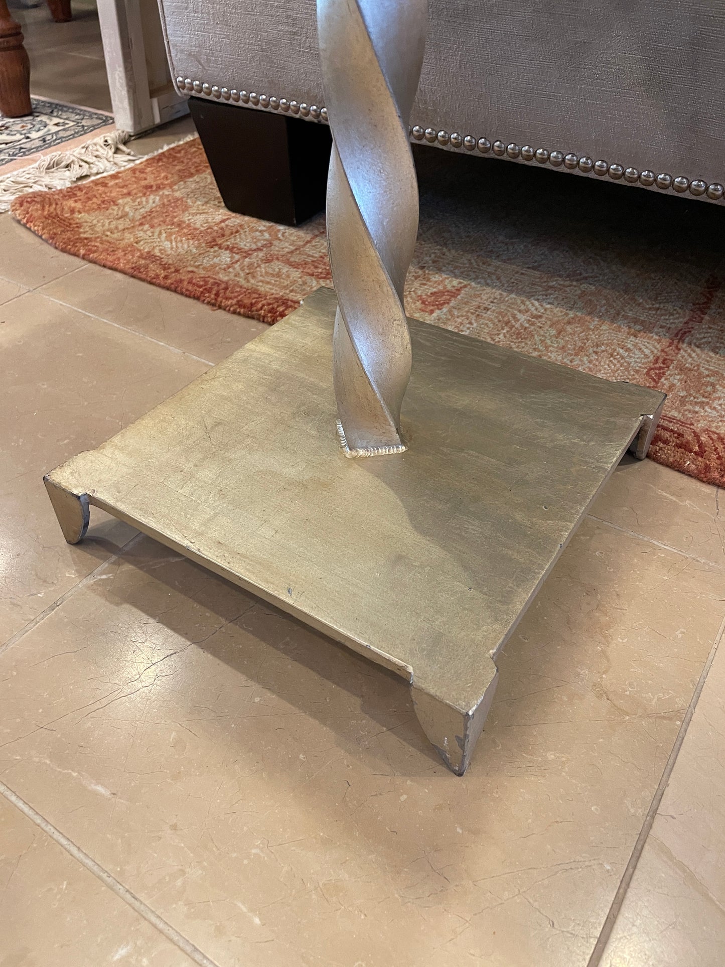Macassar Ebony and Twisted Gilt Iron Wine Table (0KP011)