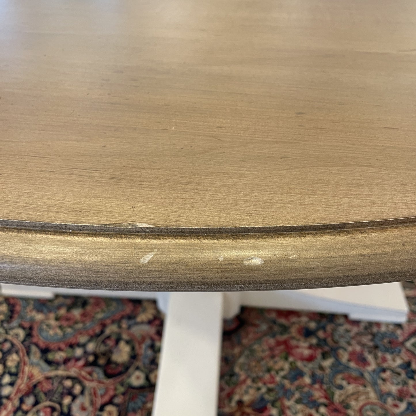 Ethan Allen "Cooper" Dining Table with 18"  Leaf and 5 Chairs (0CF00L)