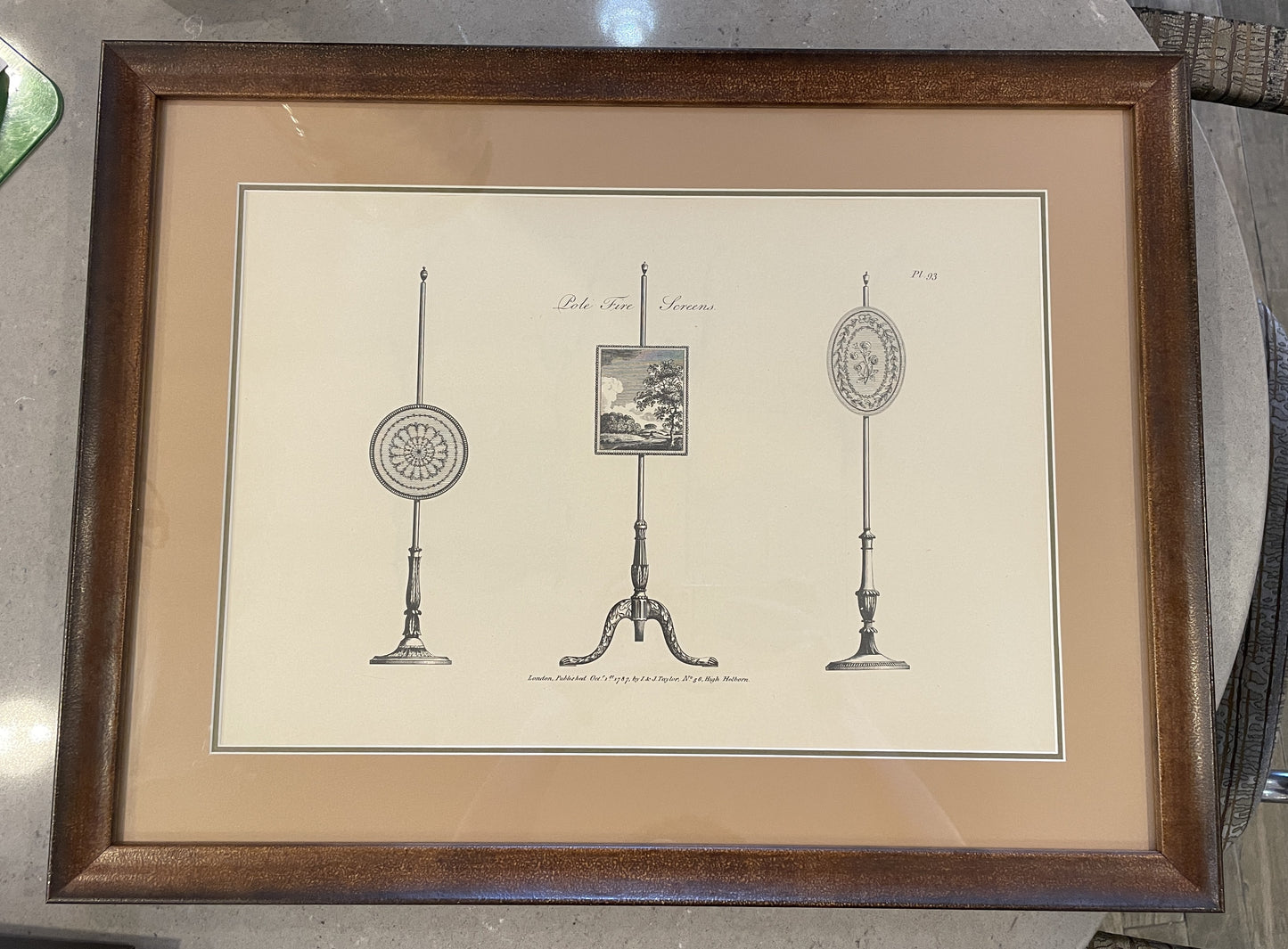 I&J Taylor Copperplate Reproduction Print, Fireplace screens (03T005)