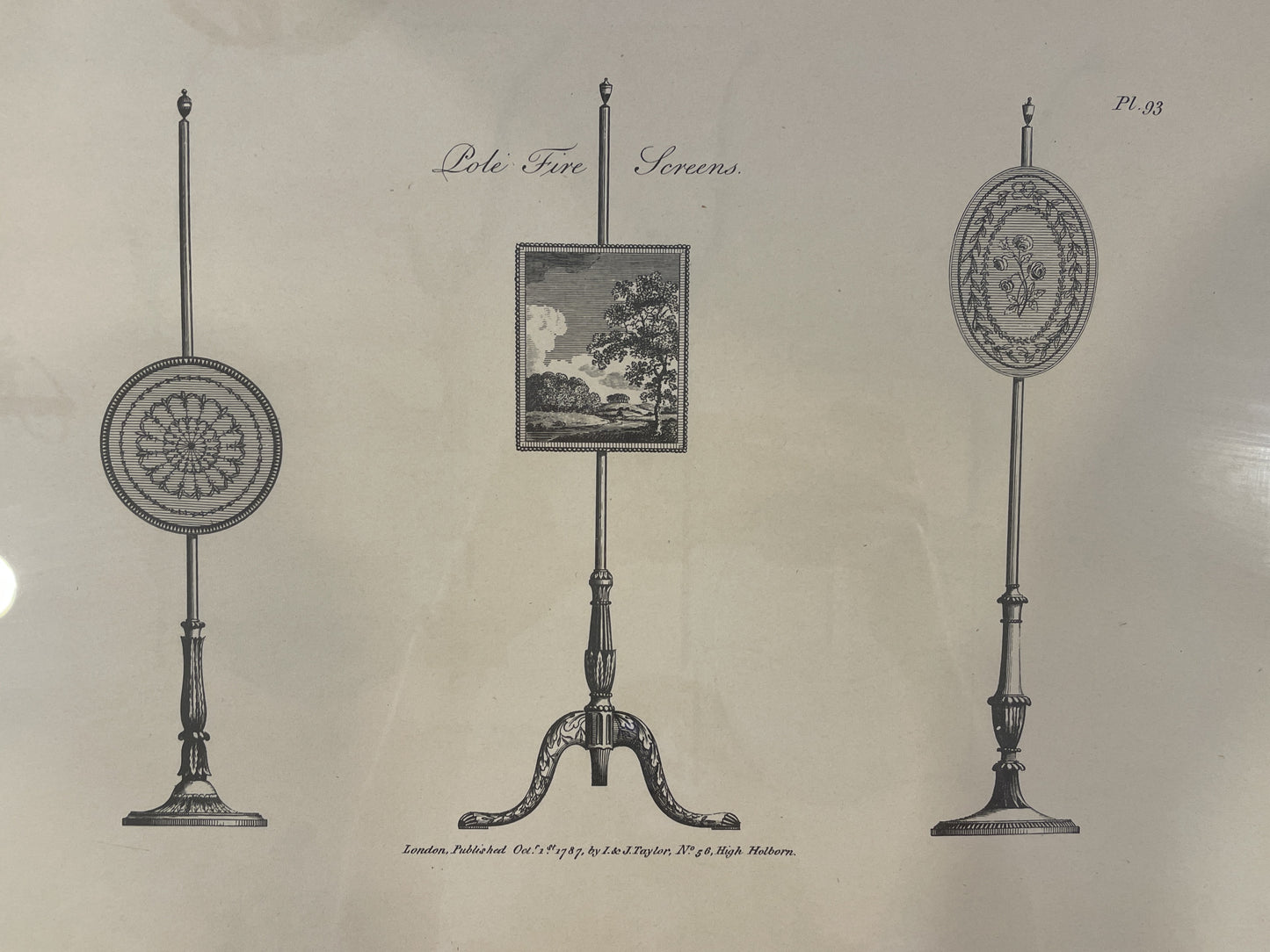 I&J Taylor Copperplate Reproduction Print, Fireplace screens (03T005)