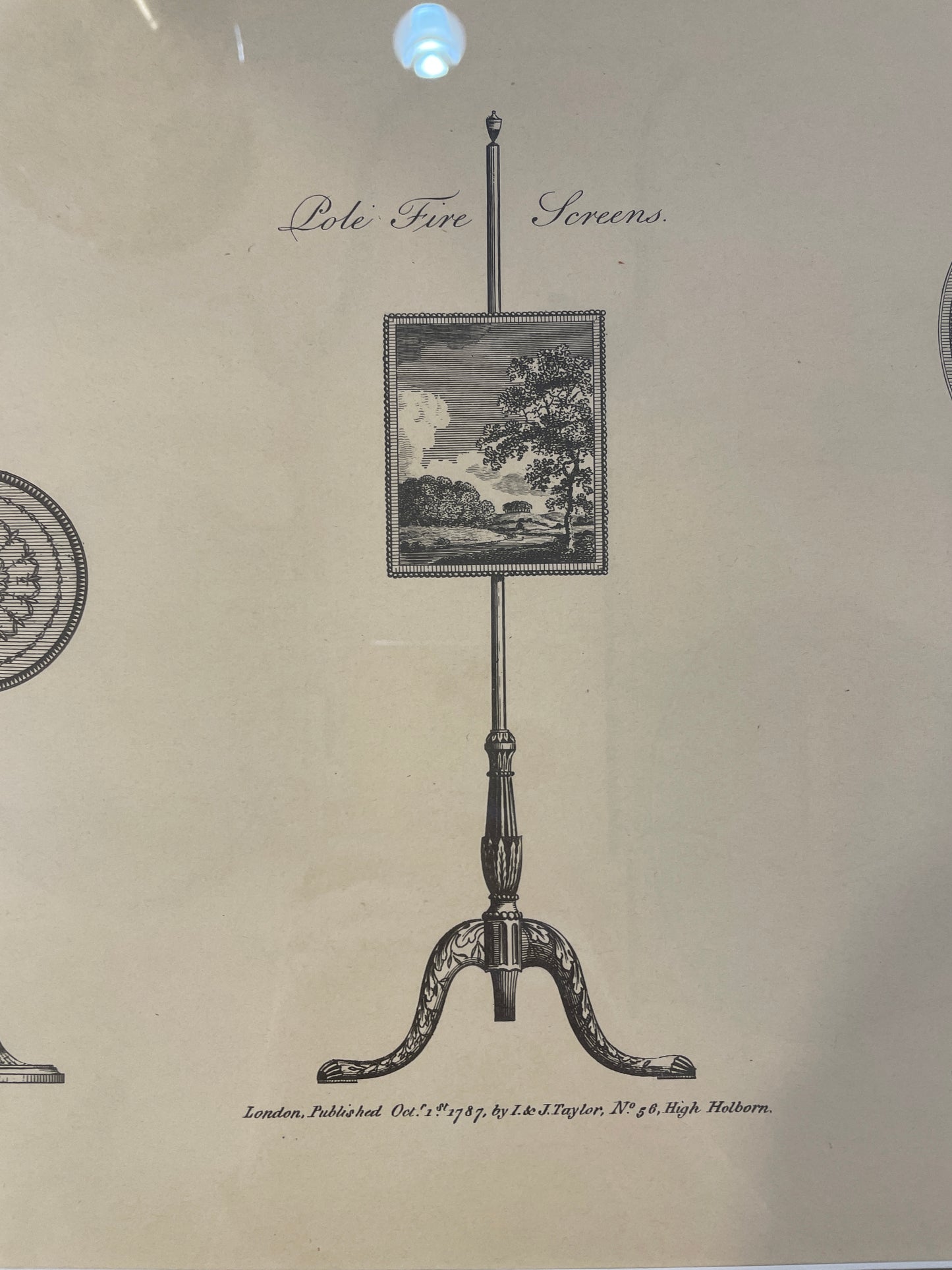 I&J Taylor Copperplate Reproduction Print, Fireplace screens (03T005)