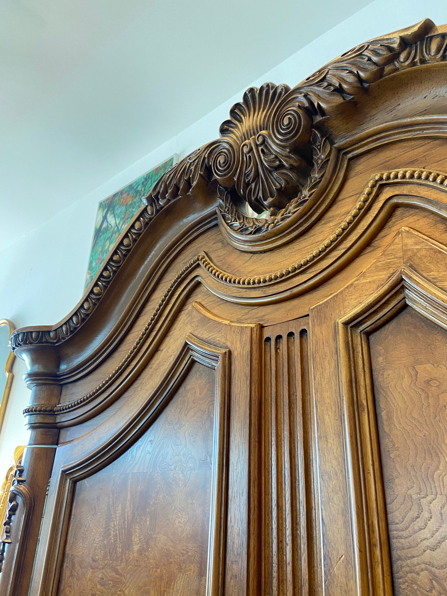 Plunkett Carved Wooden Armoire