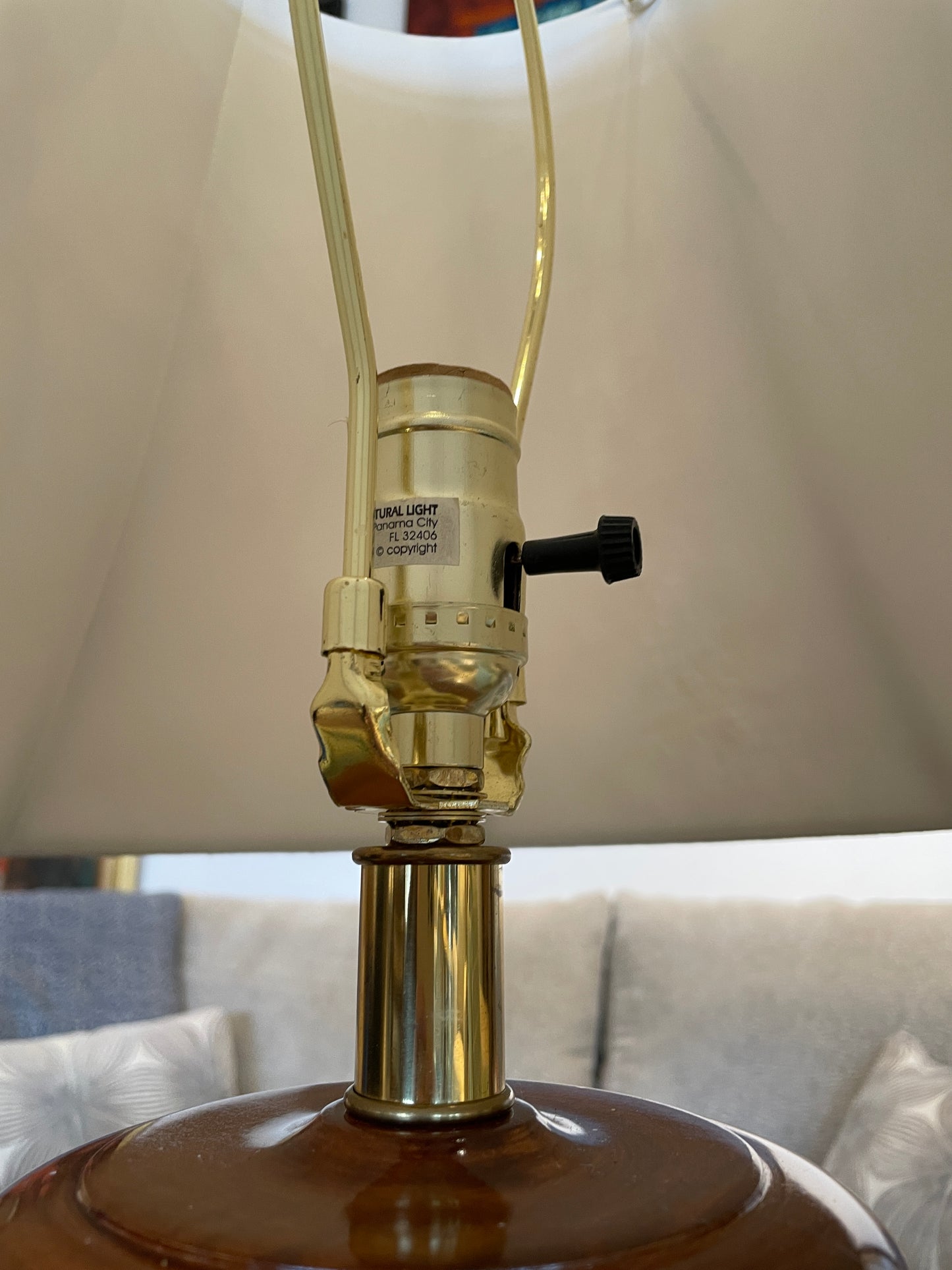 Pair of Asian Blue Urn Table Lamps (0CF001)