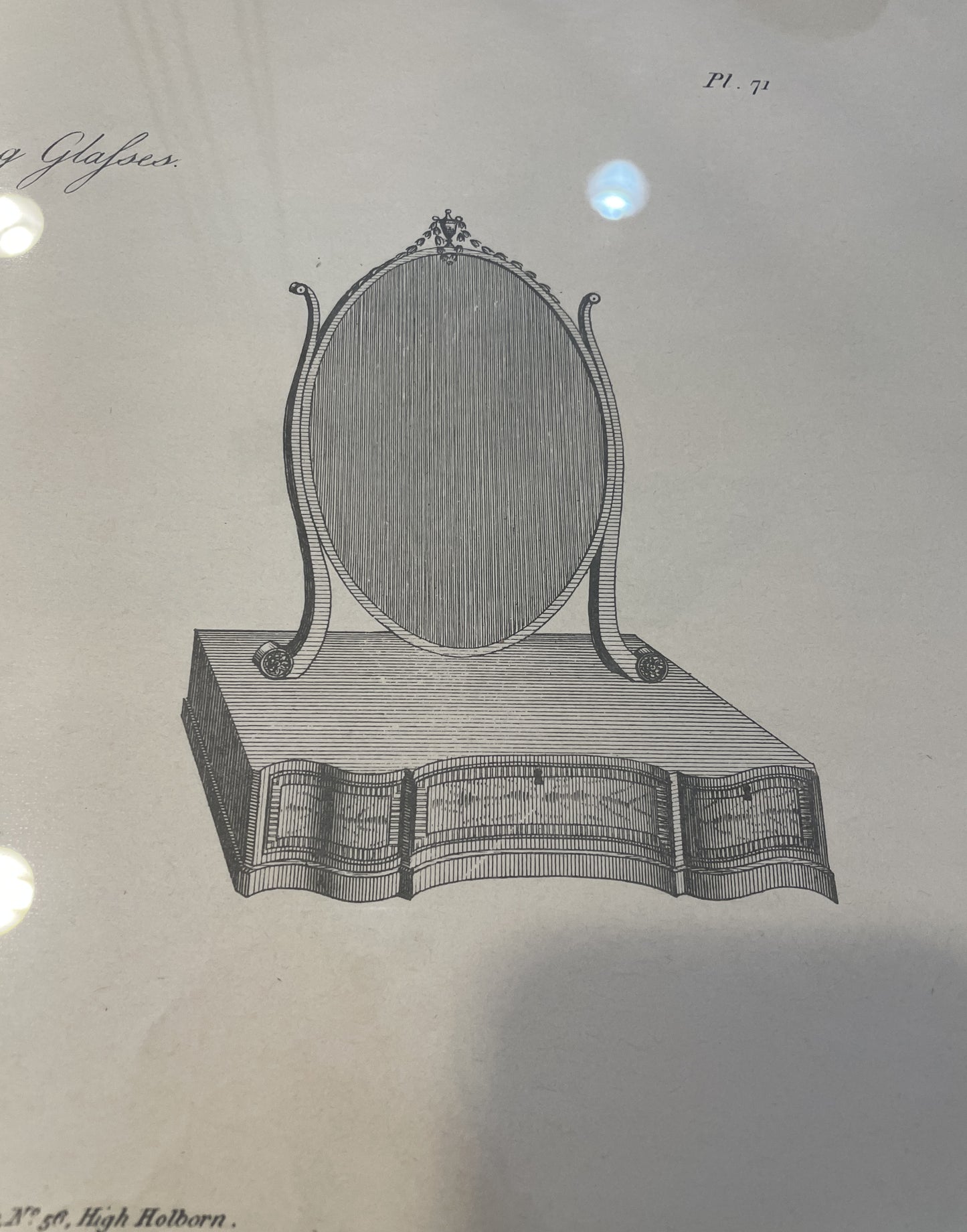 I&J Taylor Copperplate Folio Reproduction Print, Dressing Glasses (03T007)