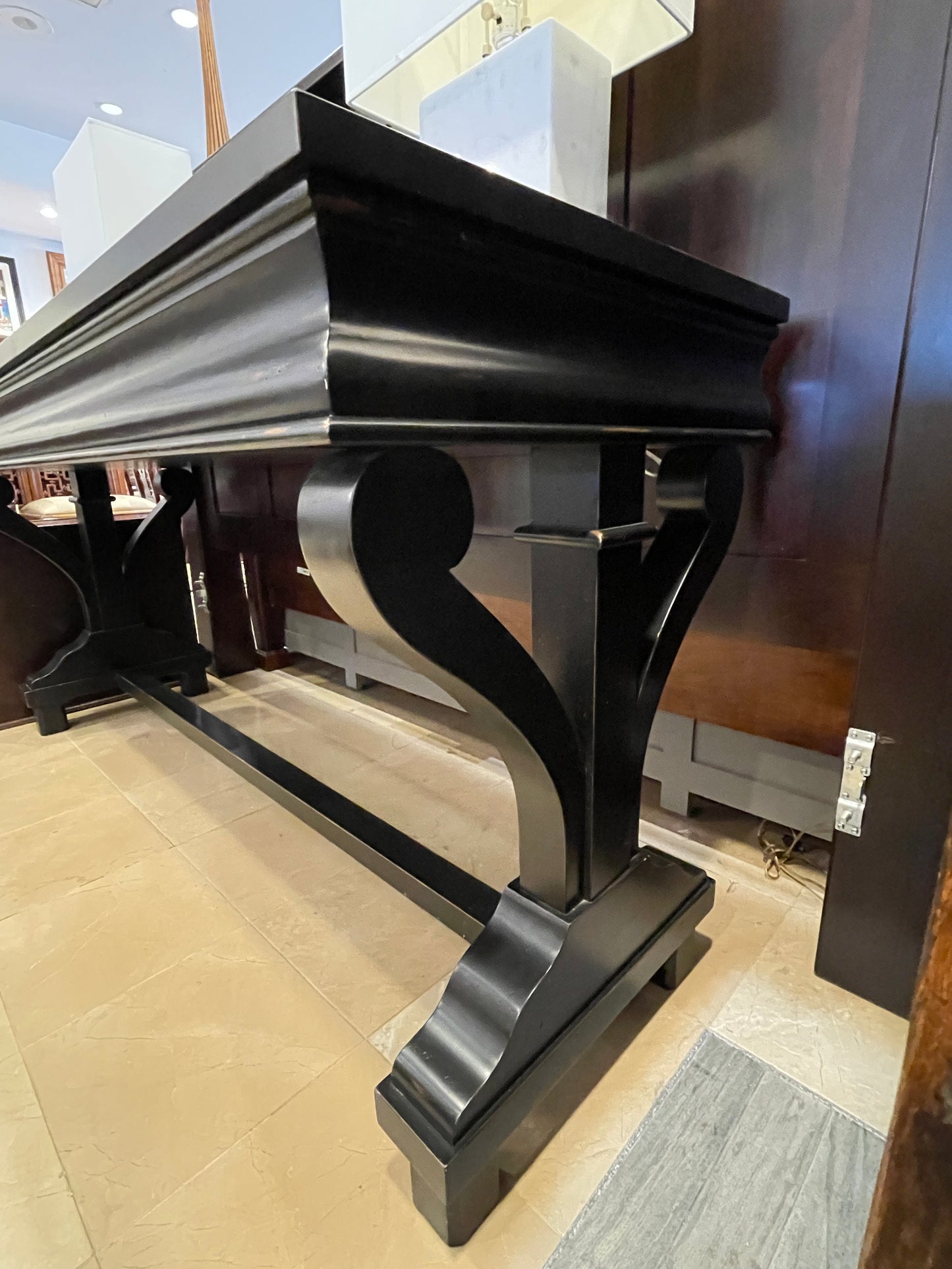 Walter E Smith Black Console Table (0GH005)