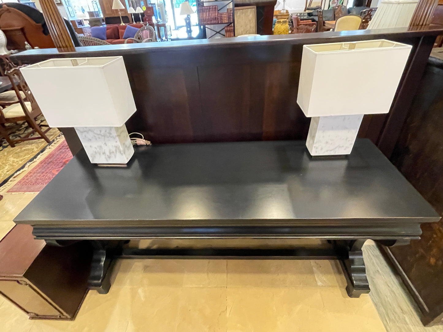 Walter E Smith Black Console Table (0GH005)