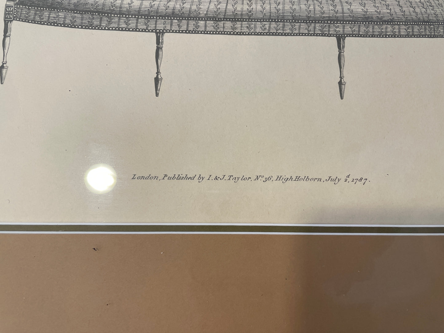 I&J Taylor Copperplate Folio Reproduction Print, Bar Back Sofa (03T009)