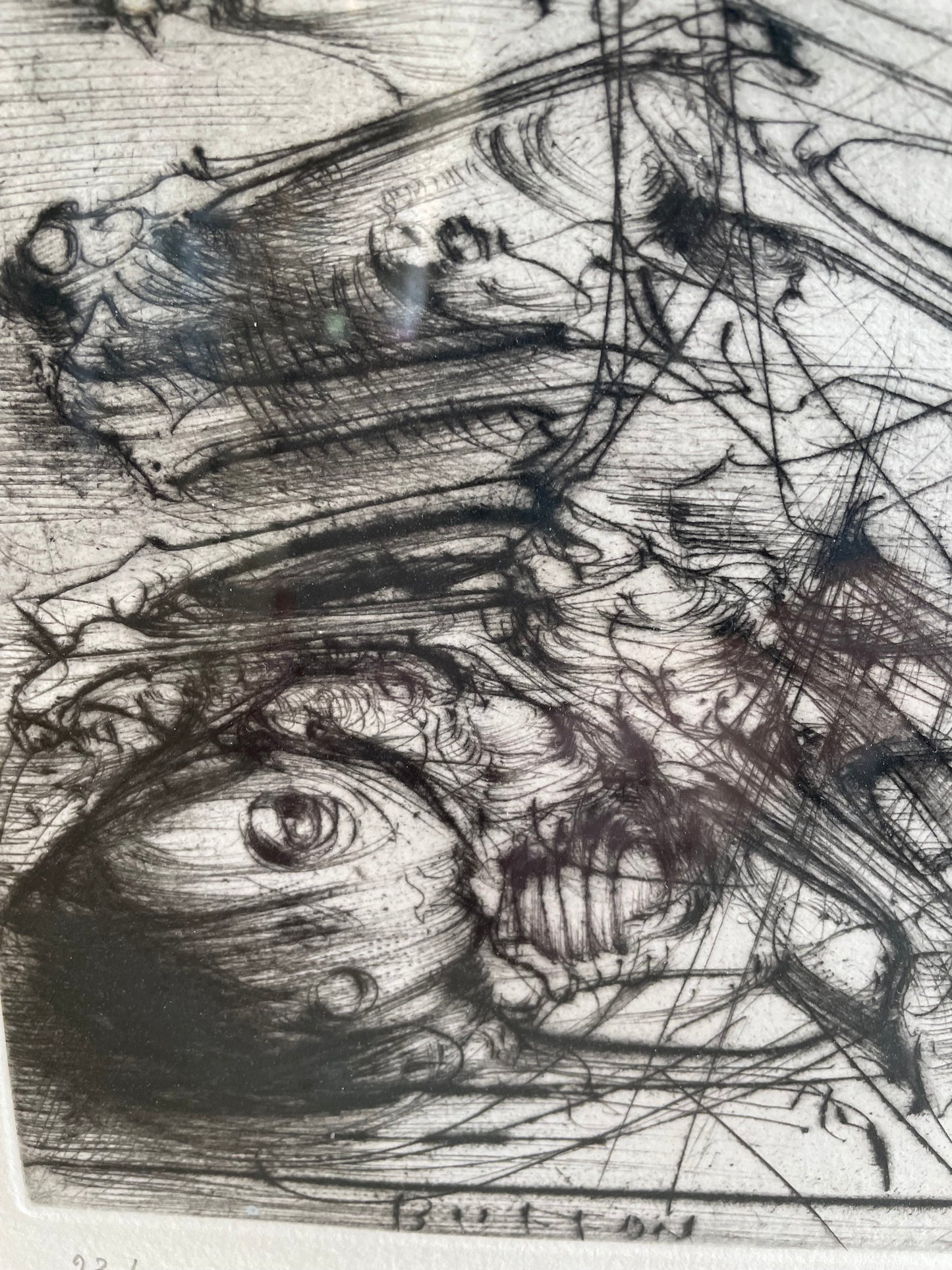 Vlad Velickovic "Brutalist" Abstract Painting (EBRX81)
