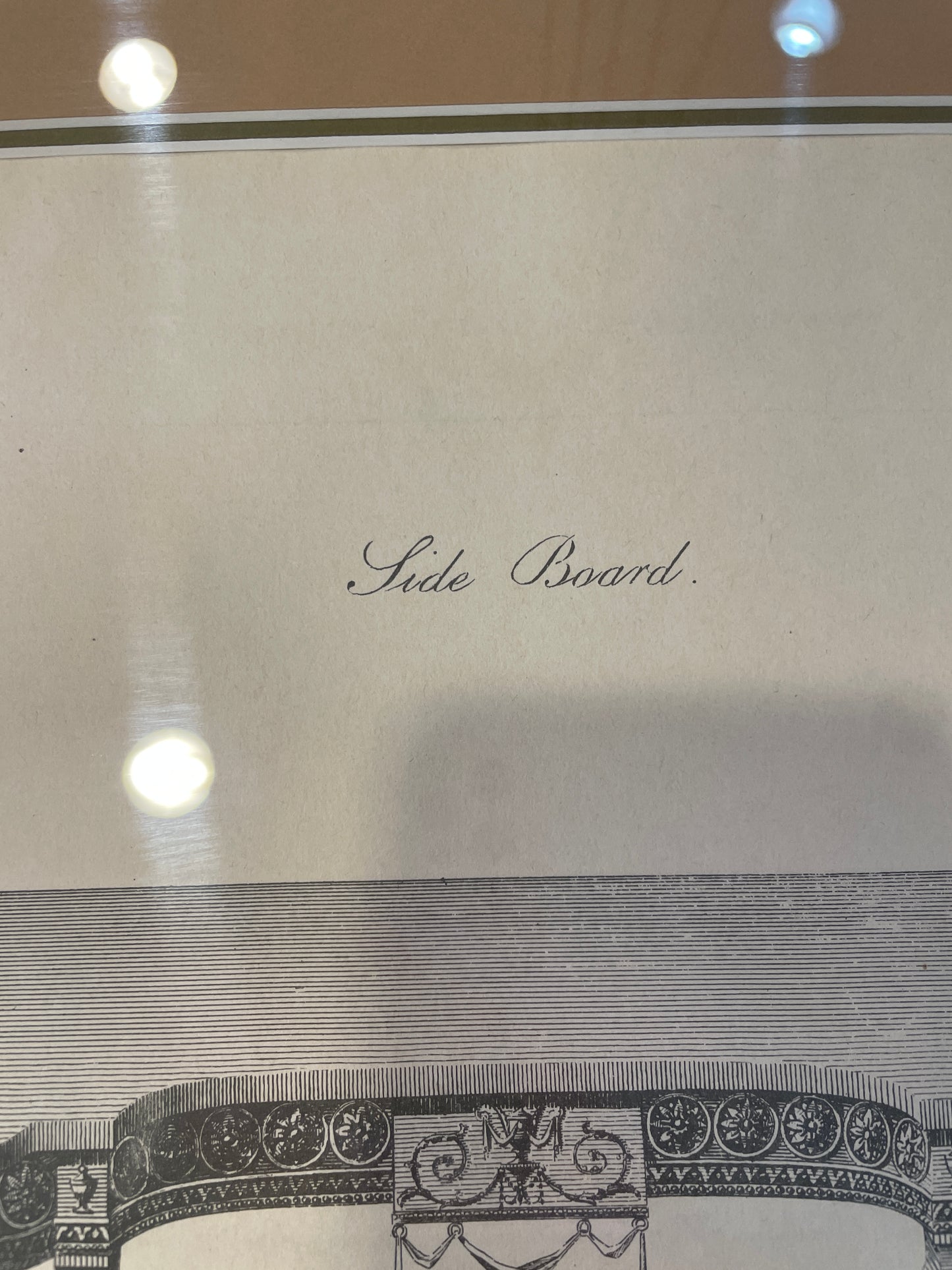 I&J Taylor Copperplate Folio Reproduction Print, Side Board (03T00A)