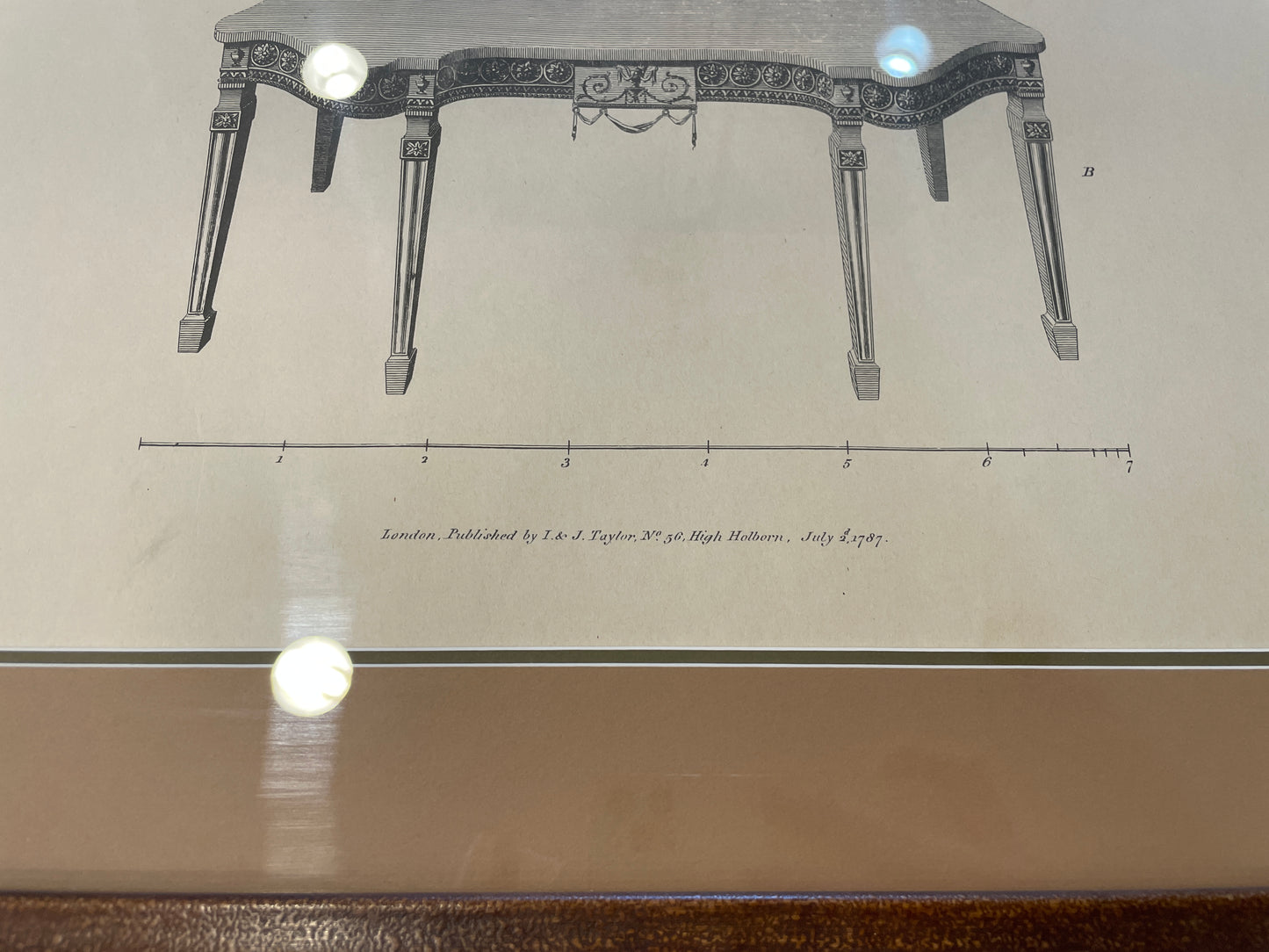 I&J Taylor Copperplate Folio Reproduction Print, Side Board (03T00A)