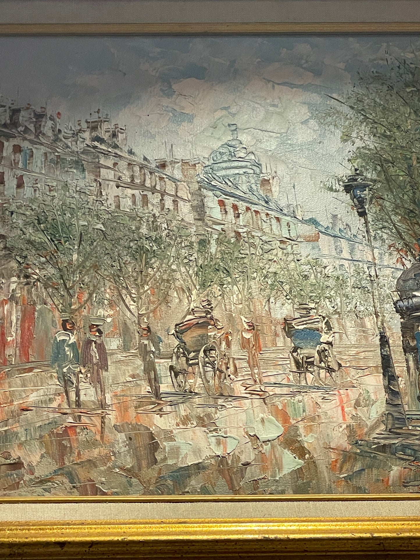 Burnet French Street Scene oil on Canvas (0GF00H)