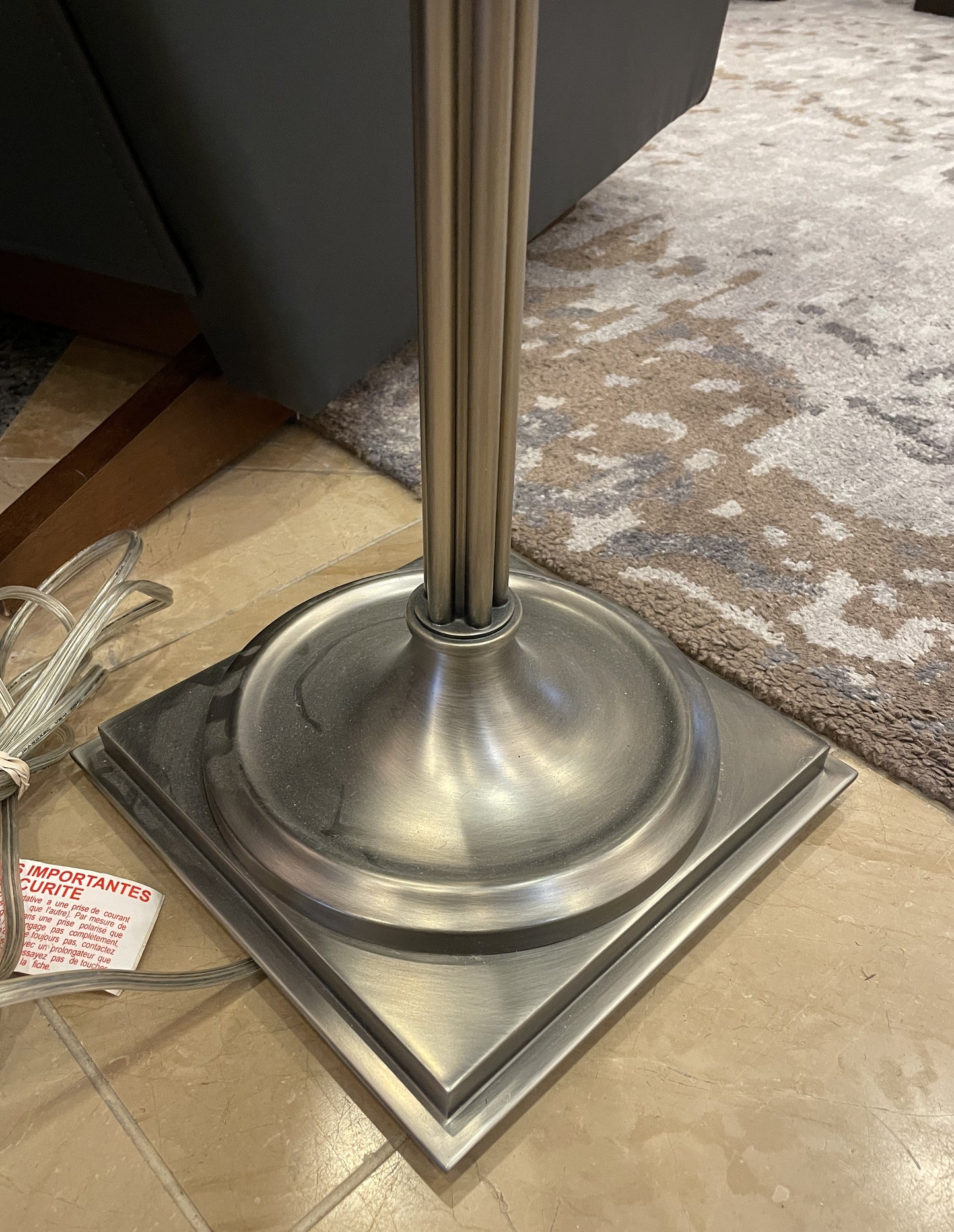 Dimmable Swing Arm Chrome Floor Lamp (0CF00A)