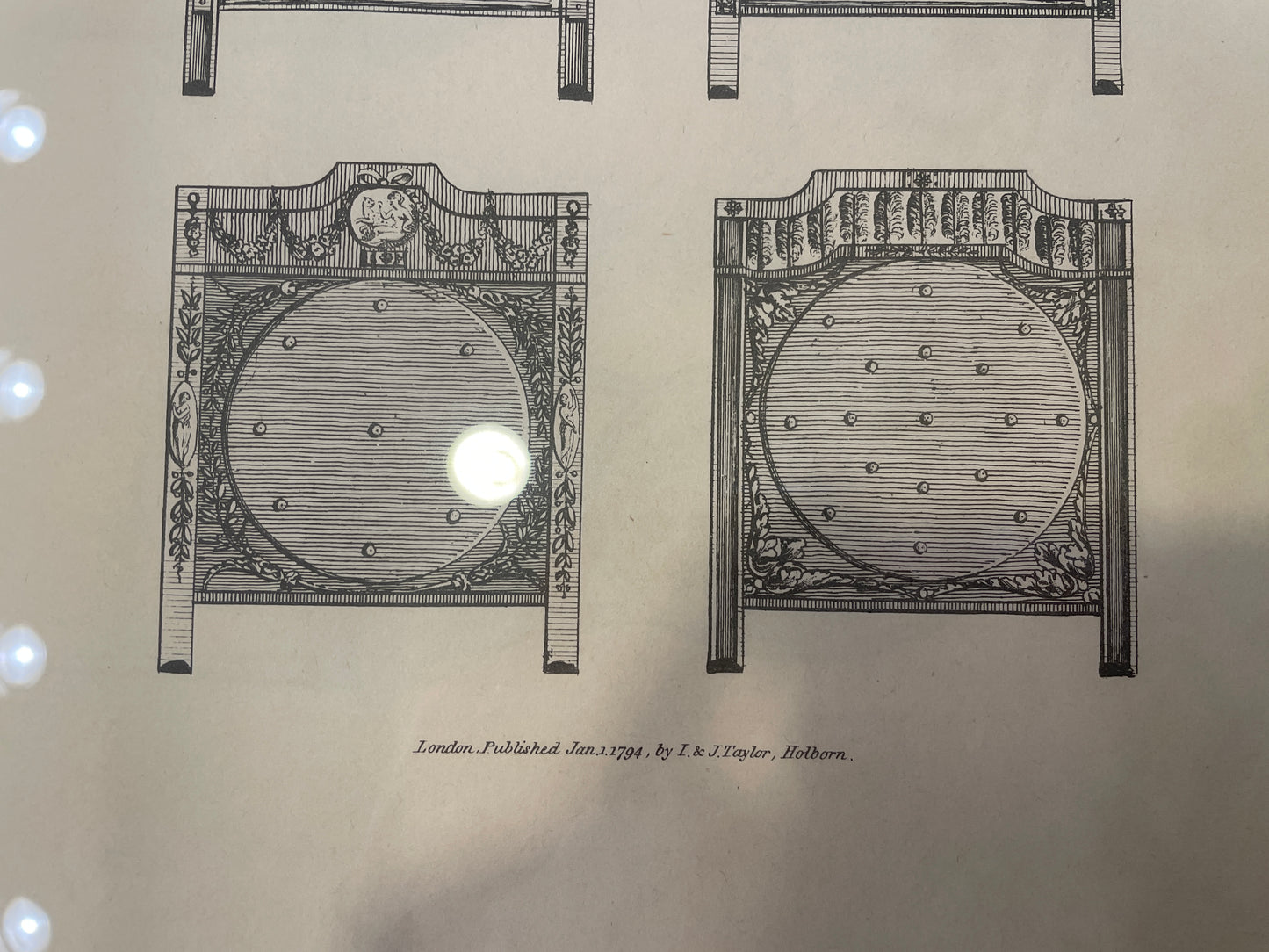 I&J Taylor Copperplate Folio Reproduction Print, Chair Backs (03T00C)