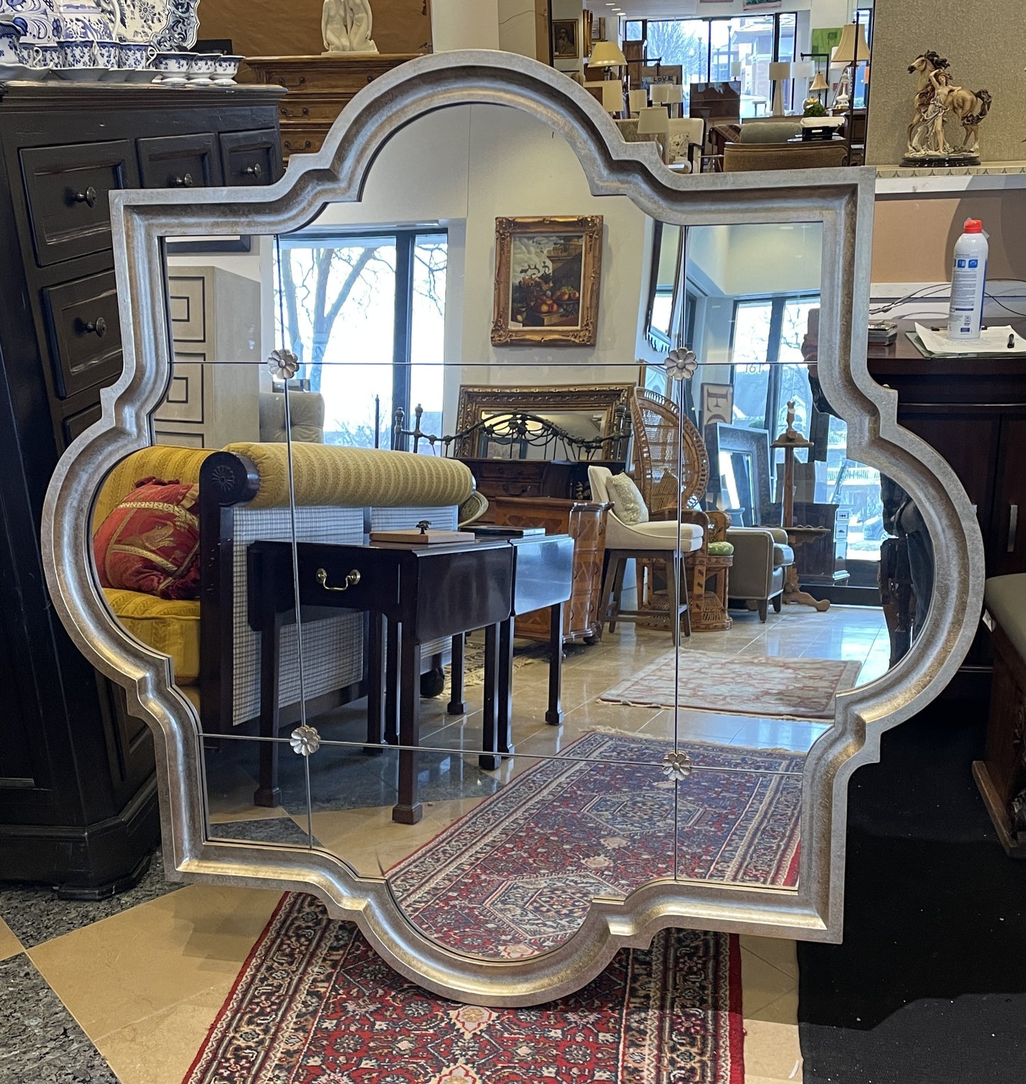 Ogee shaped Mirror in Mixed Metal (0KF00E)