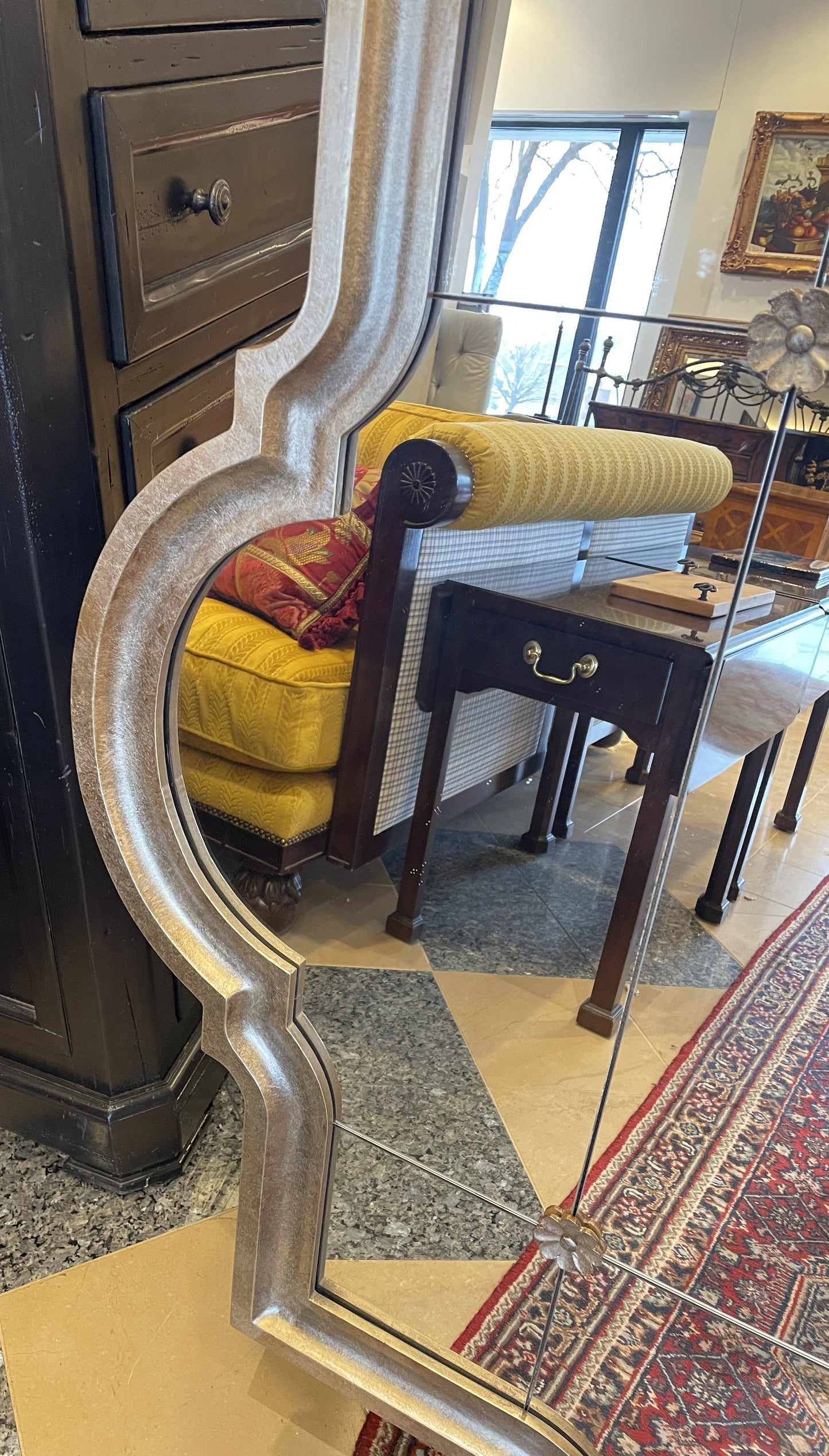 Ogee shaped Mirror in Mixed Metal (0KF00E)