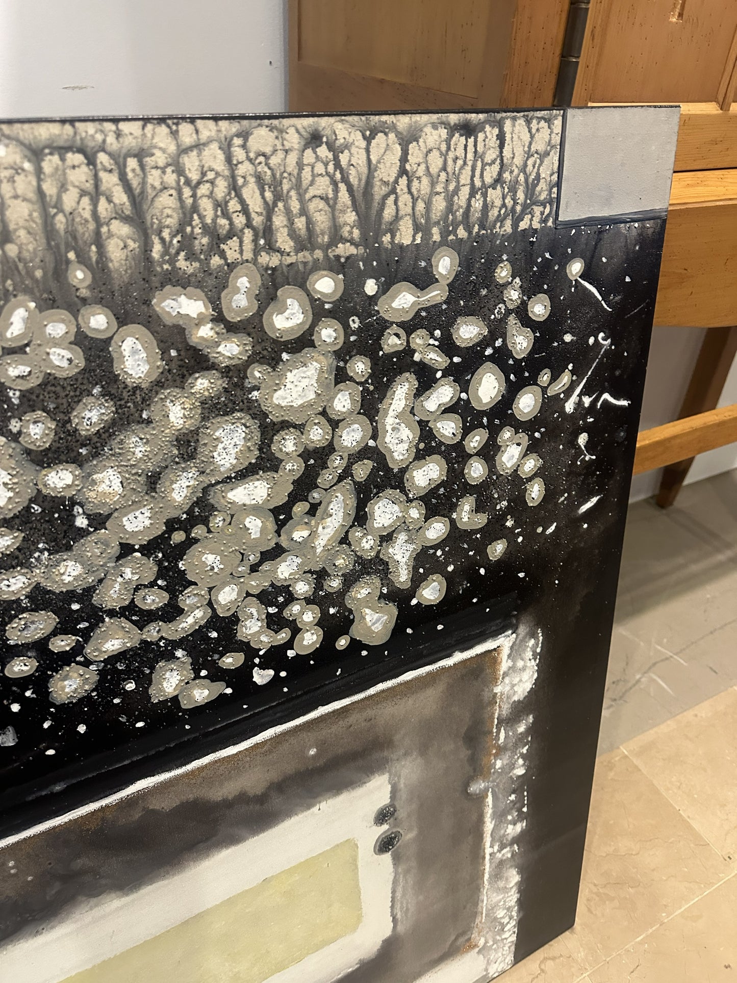 Shadow Box "Rock" Abstract on Canvas (0L7011)