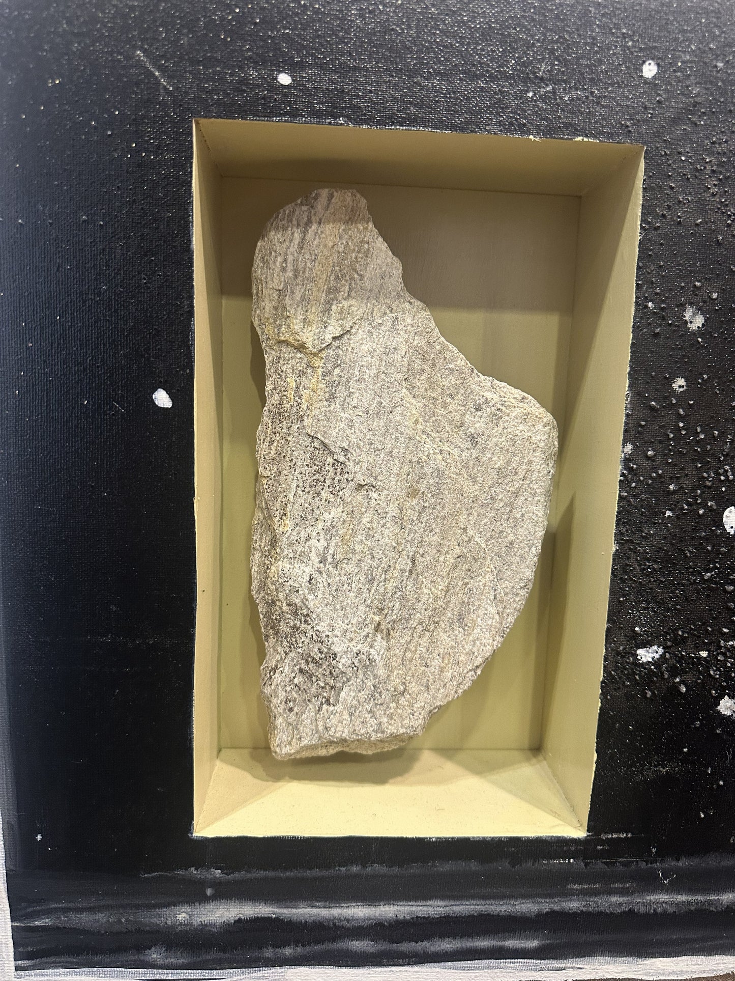 Shadow Box "Rock" Abstract on Canvas (0L7011)