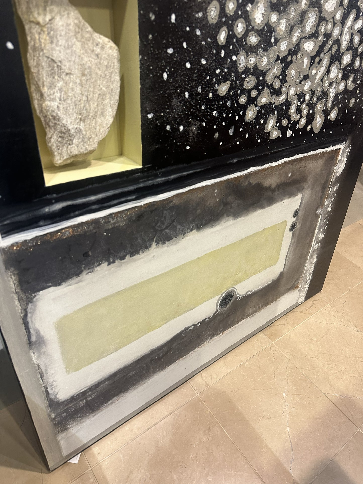 Shadow Box "Rock" Abstract on Canvas (0L7011)