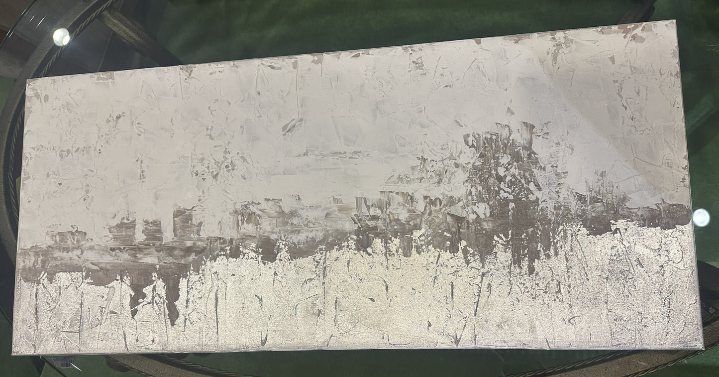 Sarah Brooke "Somewhere Small" Giclee in Silver and White (0L7010)