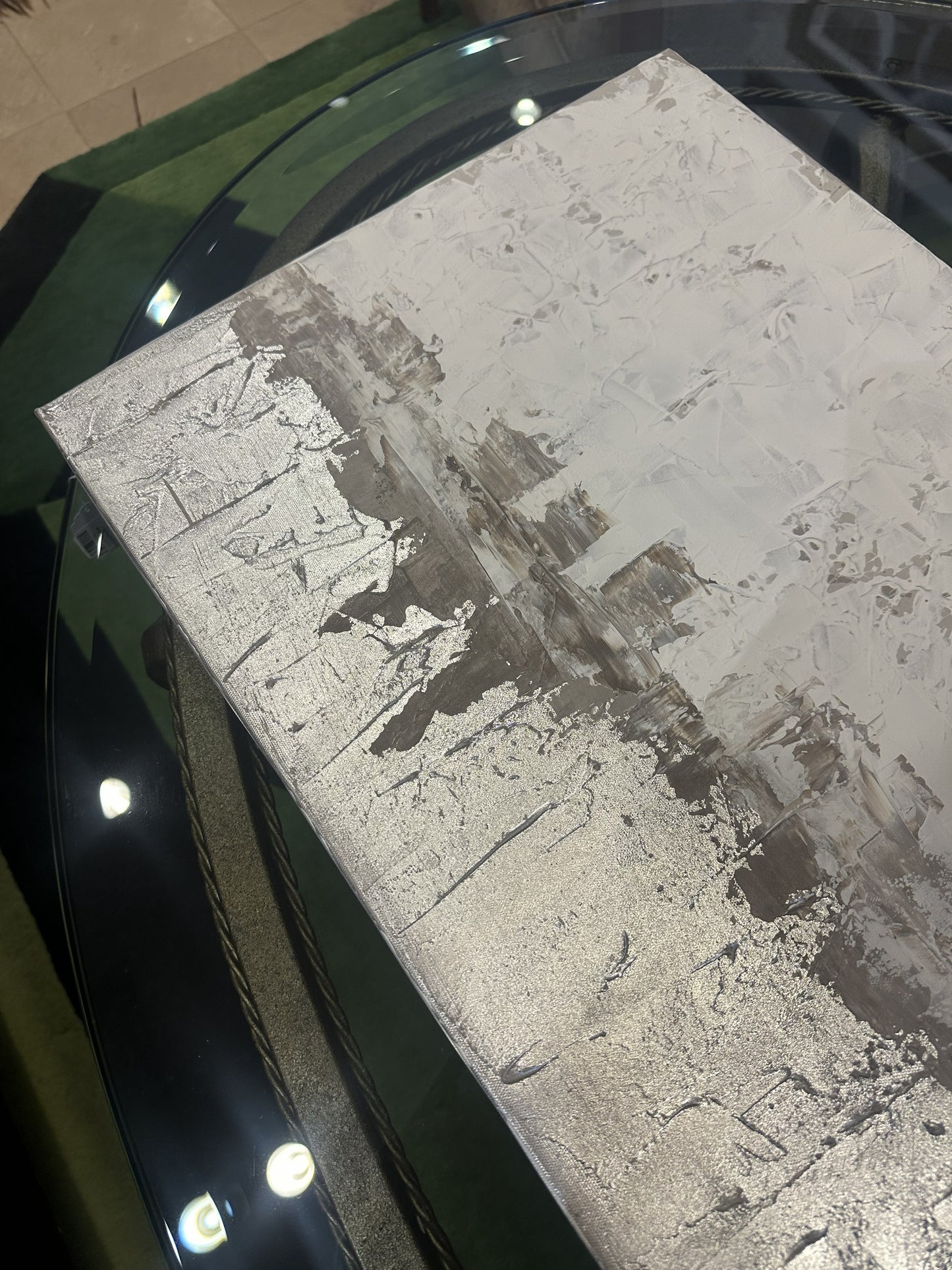 Sarah Brooke "Somewhere Small" Giclee in Silver and White (0L7010)