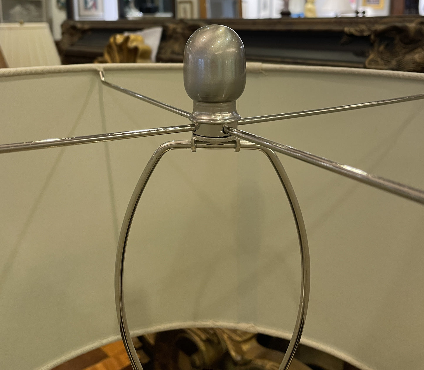 Mercury Glass Lamps, a Pair (0KF00F)