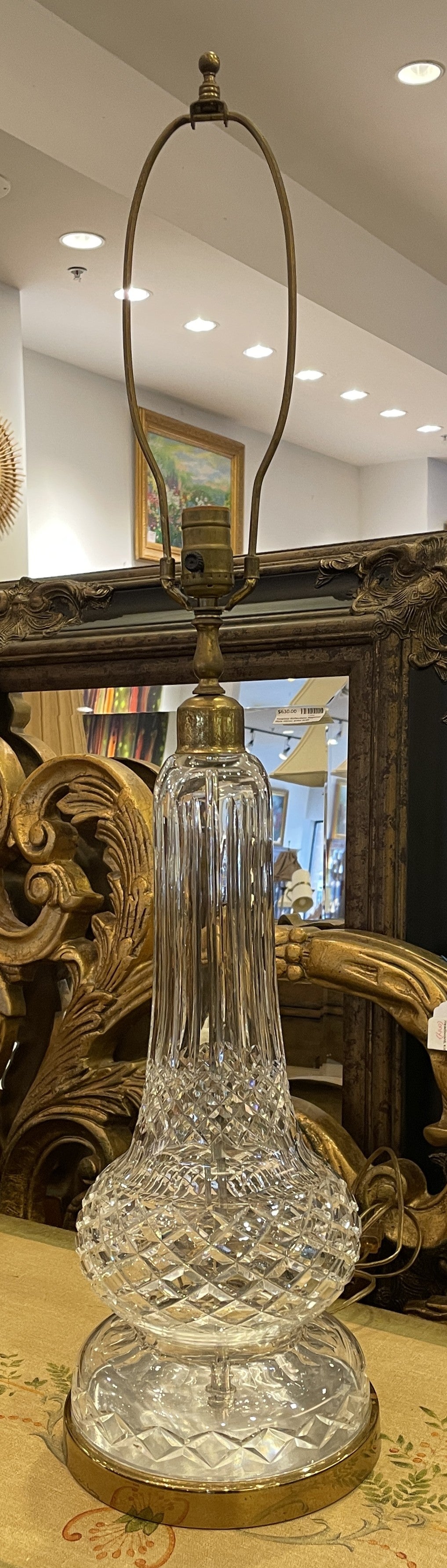 1950's Extra Tall Waterford Lamps, a Pair AS IS (0KE002)